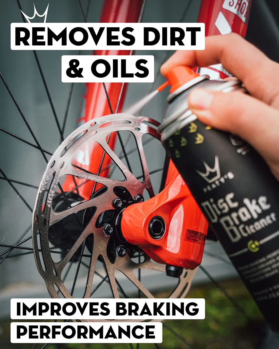 Peaty's Detergente Freni Spray per Bici - Pulitore Freni a Disco ad Asciugatura Rapida, Migliora le Prestazioni di Frenata della Bicicletta, Rimuovere Olio e Grasso da Dischi e Pastiglie - 400ml