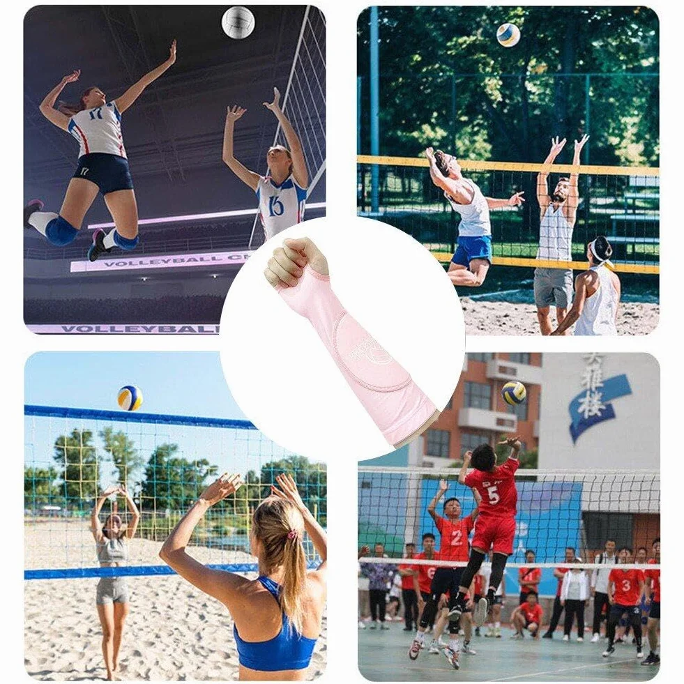 1 Paio di Protezioni per Le Braccia Pallavolo con Imbottitura Protettiva E Foro per Il Pollice Accessori per Protezione 'avambraccio Maniche per Avambraccio Sportive per Il Golf