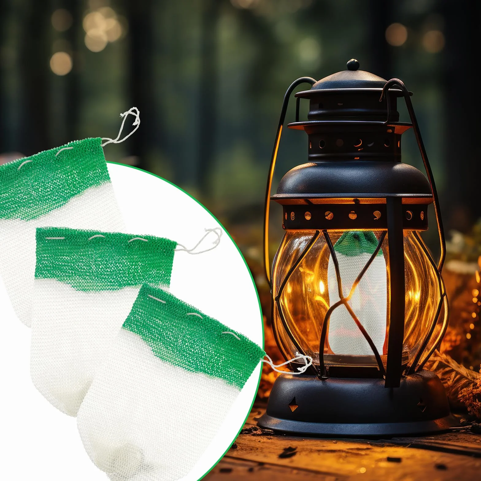 Confezione Da 10 Stoppini Per Lampada A Gas A Calza Luminosa Lanterna A Gas Doppia Testa Maglia Accessori Lanterna In Tessuto Campeggio