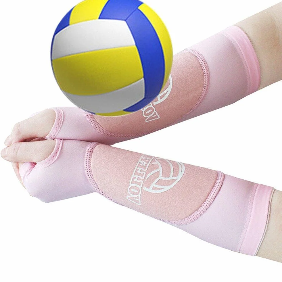 1 Paio di Protezioni per Le Braccia Pallavolo con Imbottitura Protettiva E Foro per Il Pollice Accessori per Protezione 'avambraccio Maniche per Avambraccio Sportive per Il Golf