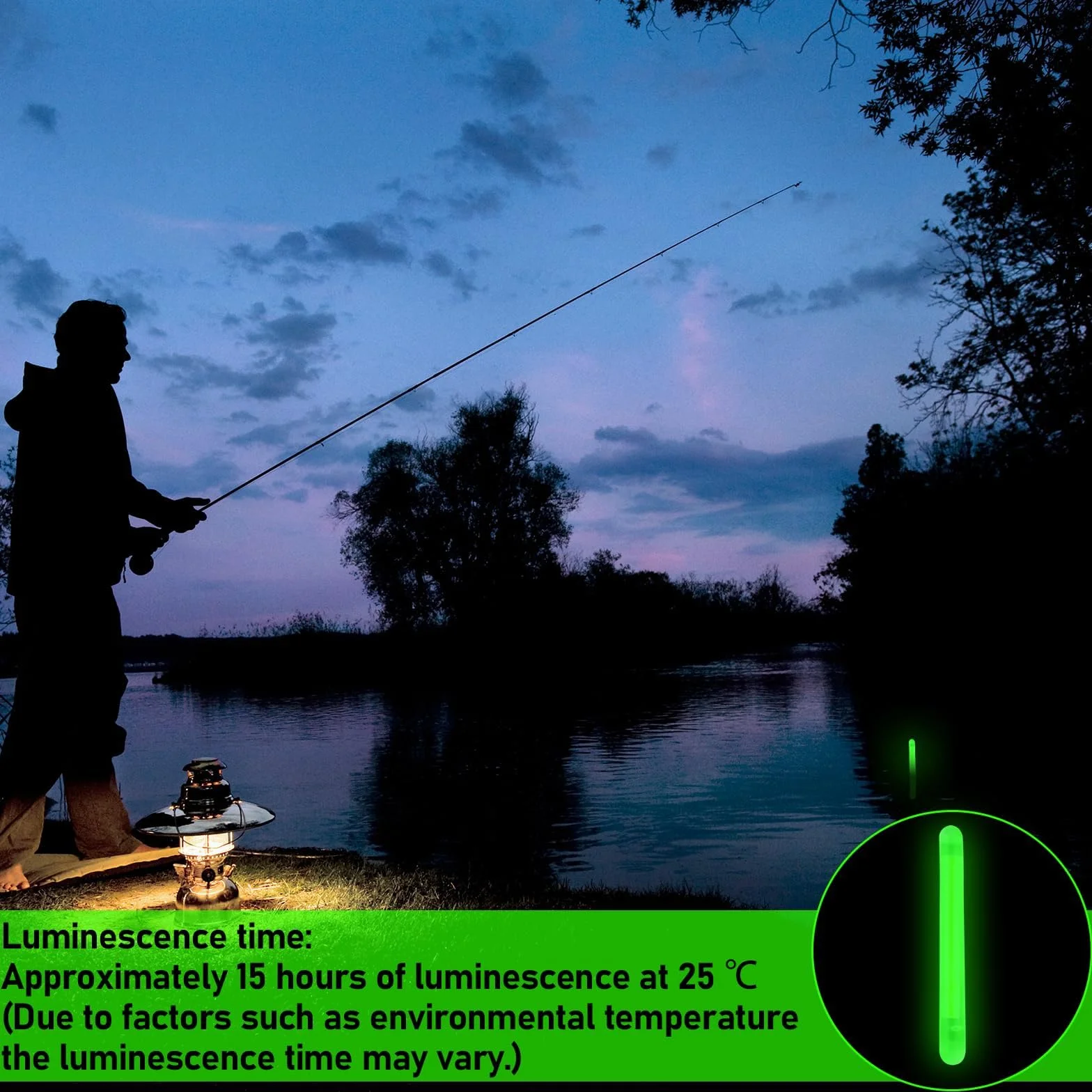 GOMETY 100 luci notturne da pesca, 4,5 mm, luci a LED, per canna da pesca, pesca notturna, bastoncini luminosi per nuotatori, canne da canna, pali