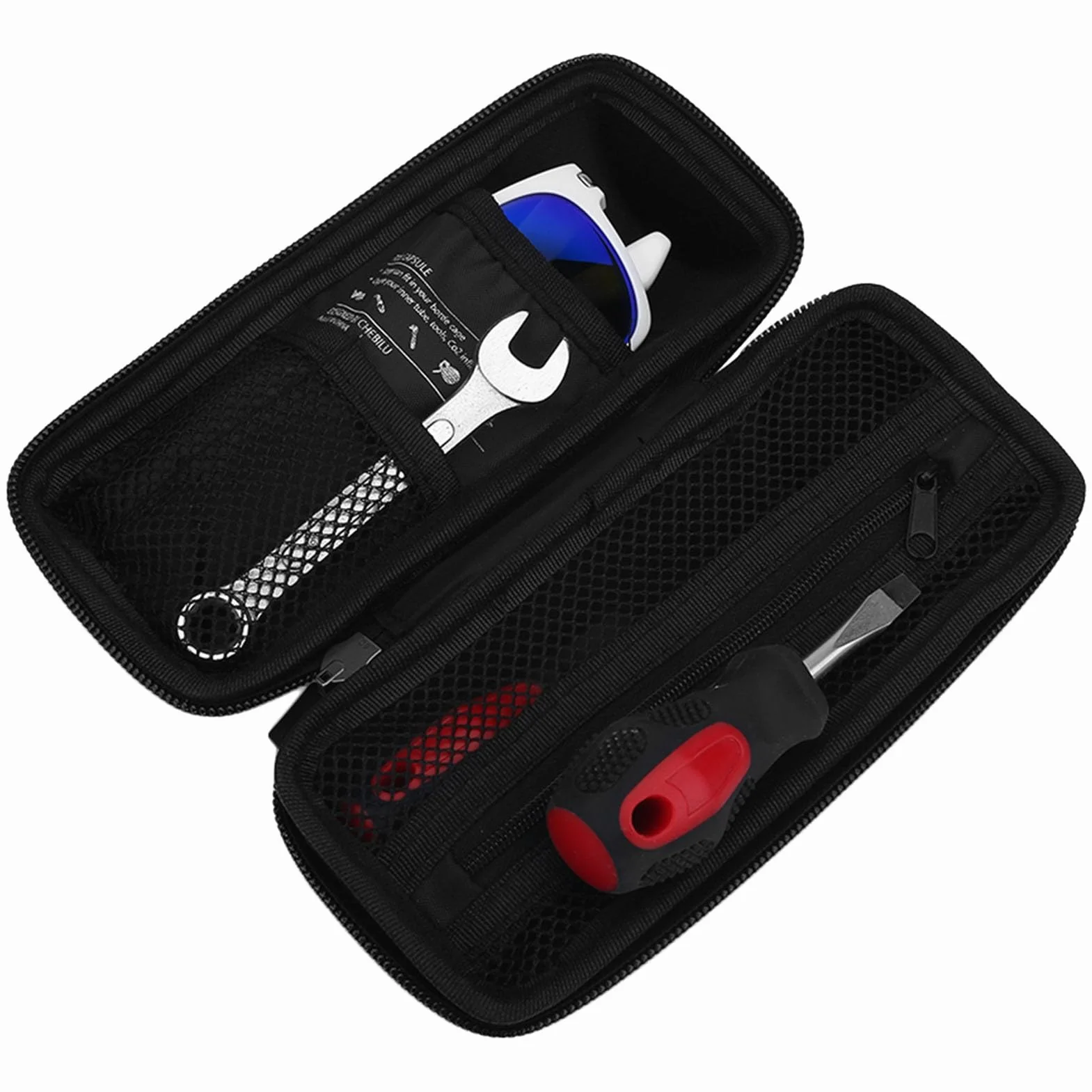 Generic Borsa per Kit di Attrezzi per Riparazione Mountain Bike Impermeabile Portatile per Manutenzione di Emergenza in Bicicletta Materiale EVA 7 * 2.9 ''