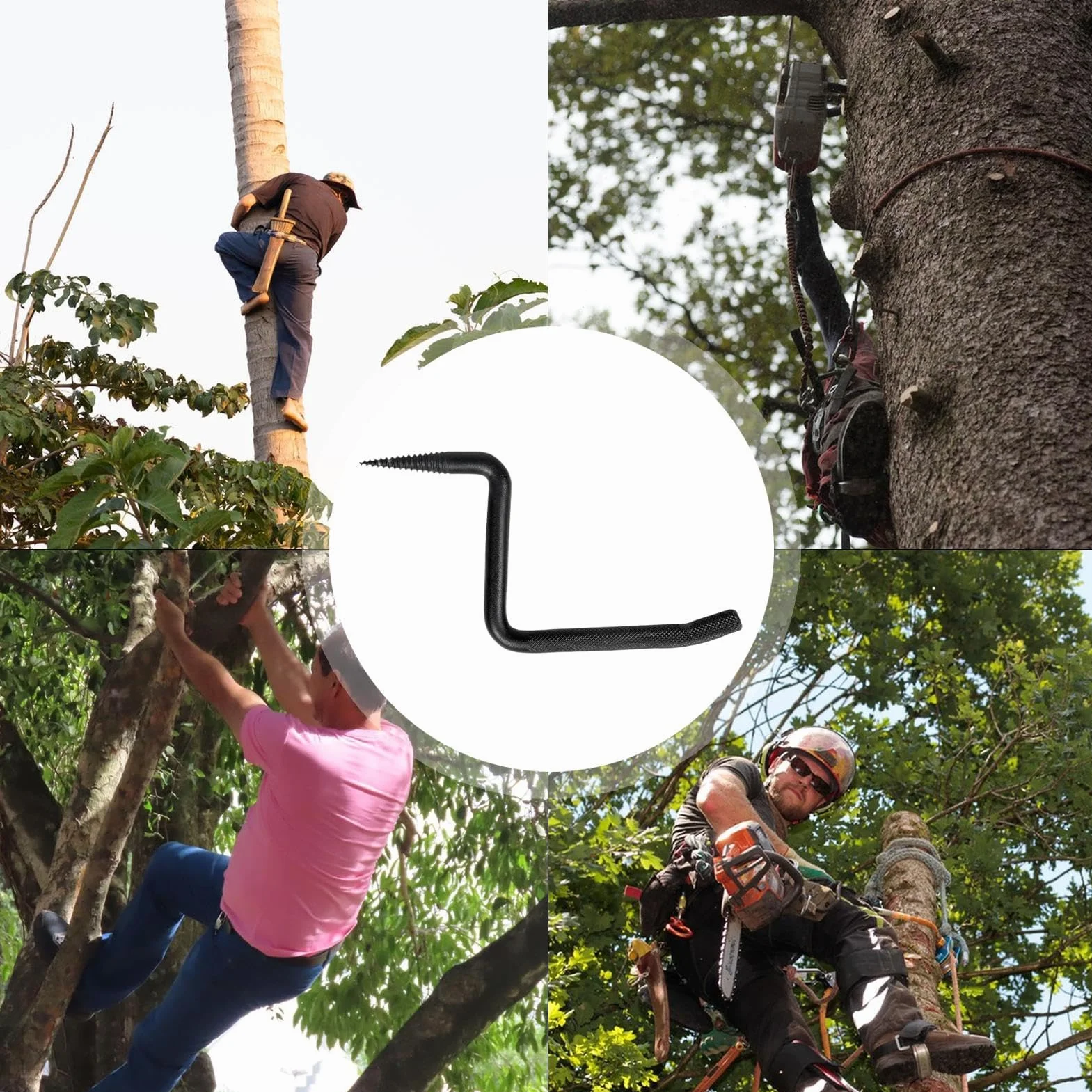 Gradini Per La Caccia, Passeggiate Di Arrampicata Alberi - Supporto Albero Da Caccia All'aperto Da 20,7 Cm/8,15 Pollici - Supporto A Vite Autofilettante Da 705 Lb, Supporto Per Albero Arrampicante