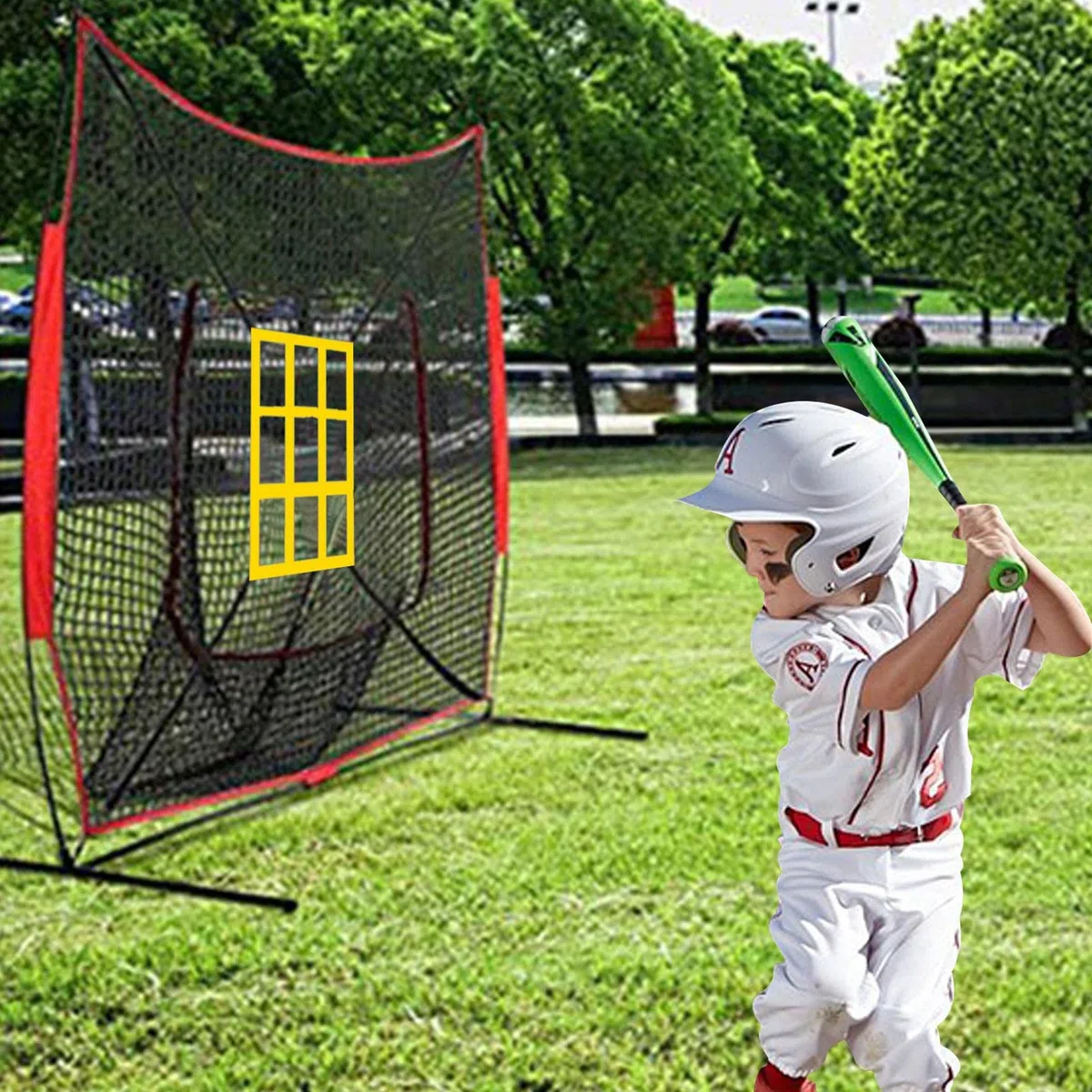 Rete da allenamento da baseball - Colpire Batting Catching Pitching Training Net - Backstop Screen Equipment Training Aid