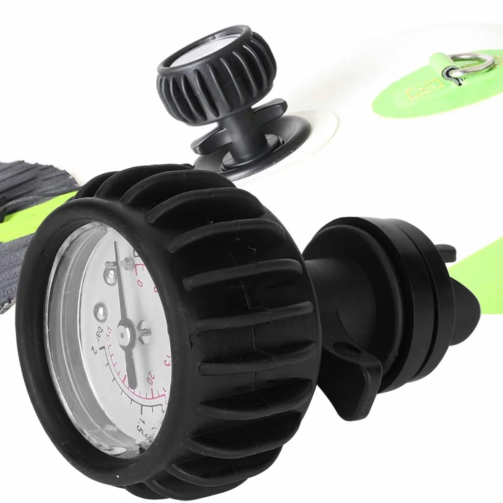 POENVFPO Barometro Singolo per Gommone, Manometro in PVC da 30 PSI, Accessori per Kayak per Progetti All'aperto, Sci Nautico, Surf, ECC.