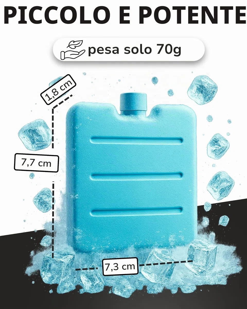 ToCi Piccoli Fresco Batterie in Blu, Rosa e Verde | Mini Fresco-Elementi Riflettenti per la Borsa frigo | Fresco-Batteria per Il Contenitore per Il Pranzo