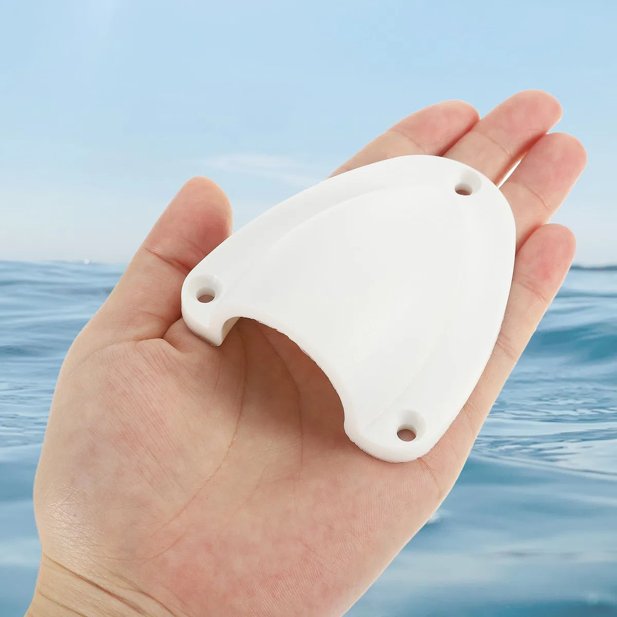 PATIKIL 2-29/32" Coperchio di Sfiato per Cavo in Nylon Marino, Tappo di Sfiato in Plastica a Conchiglia con Viti di Installazione per Yacht, Bianco