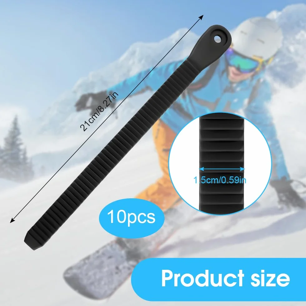 10 Pezzi Cinturini per Giunti a Piede di Snowboard, Cinghie per Attacchi Snowboard in Plastica Accessori Caviglia Scaletta Cinghia di Ricambio Binding Snowboard Strap Vincolanti per Scal