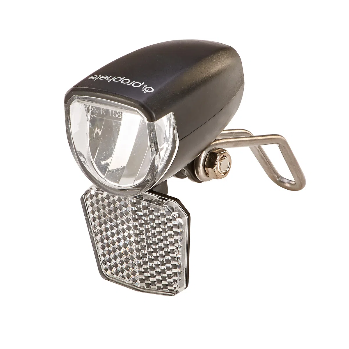 Prophete Luce per bicicletta, faro a LED, 15 Lux con riflettore rimovibile