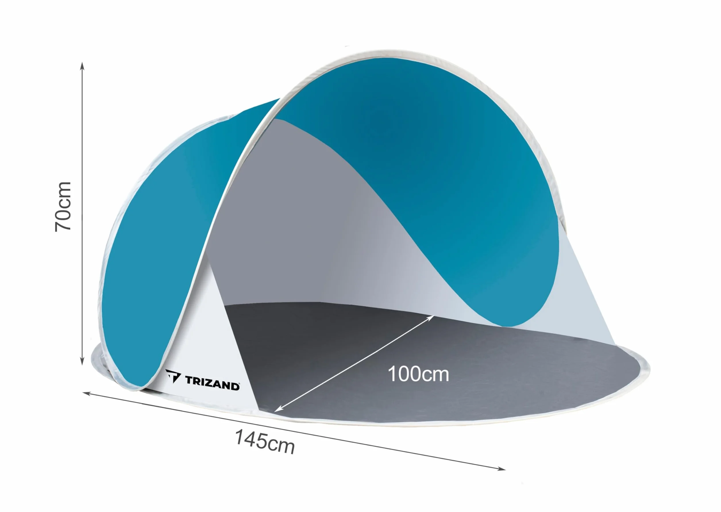 Tenda da spiaggia pop up, protezione UV, leggera, 10178, dimensioni: 145 x 100 x 70 cm
