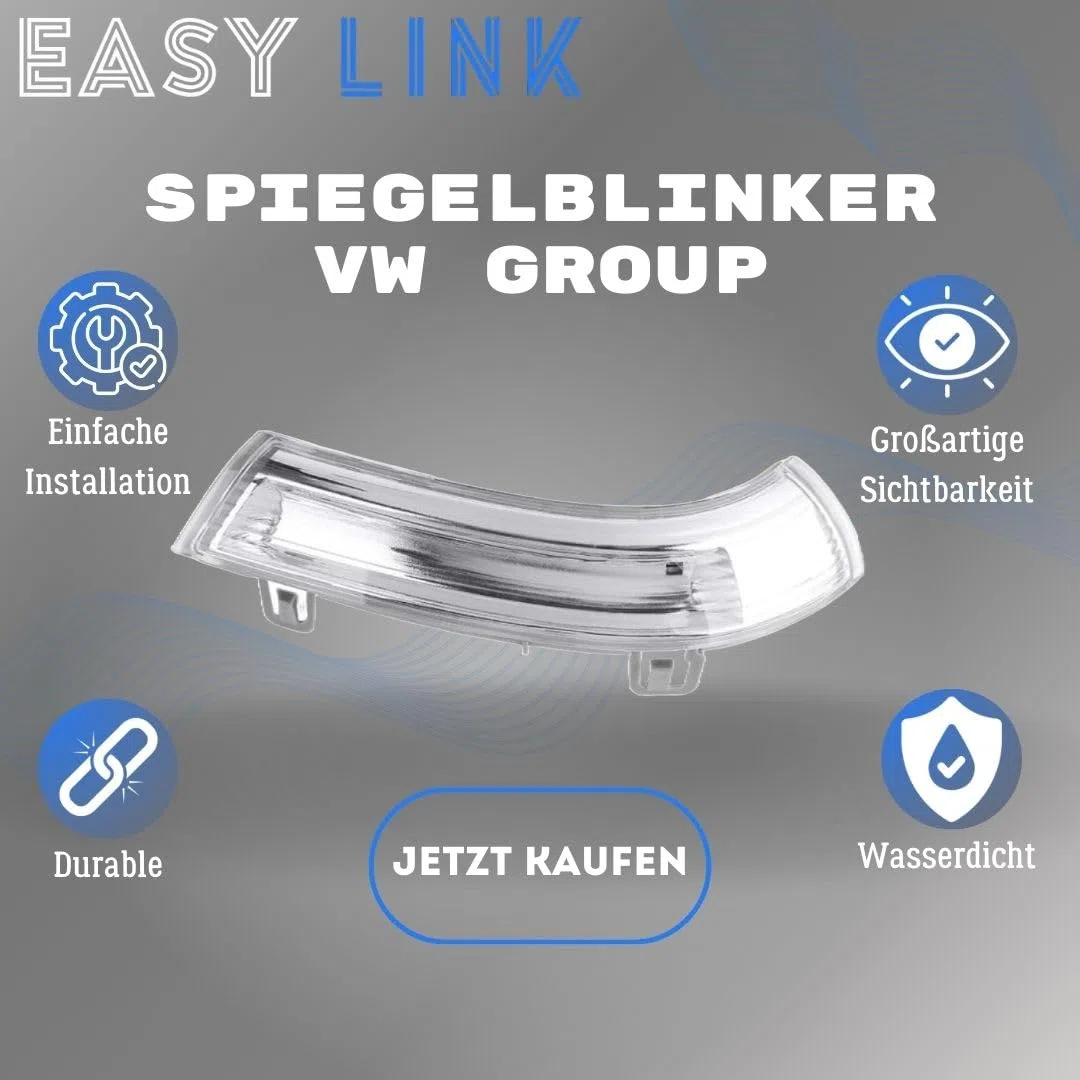 Indicatore Laterale Specchietto Retrovisore Sinistro Lato Conducente Indicatore di Direzione Compatibile con VW Golf 5/6 Wagon/Plus Sharan Eos Jetta Passat B5.5 B6 Seat Alhambra Skoda Superb