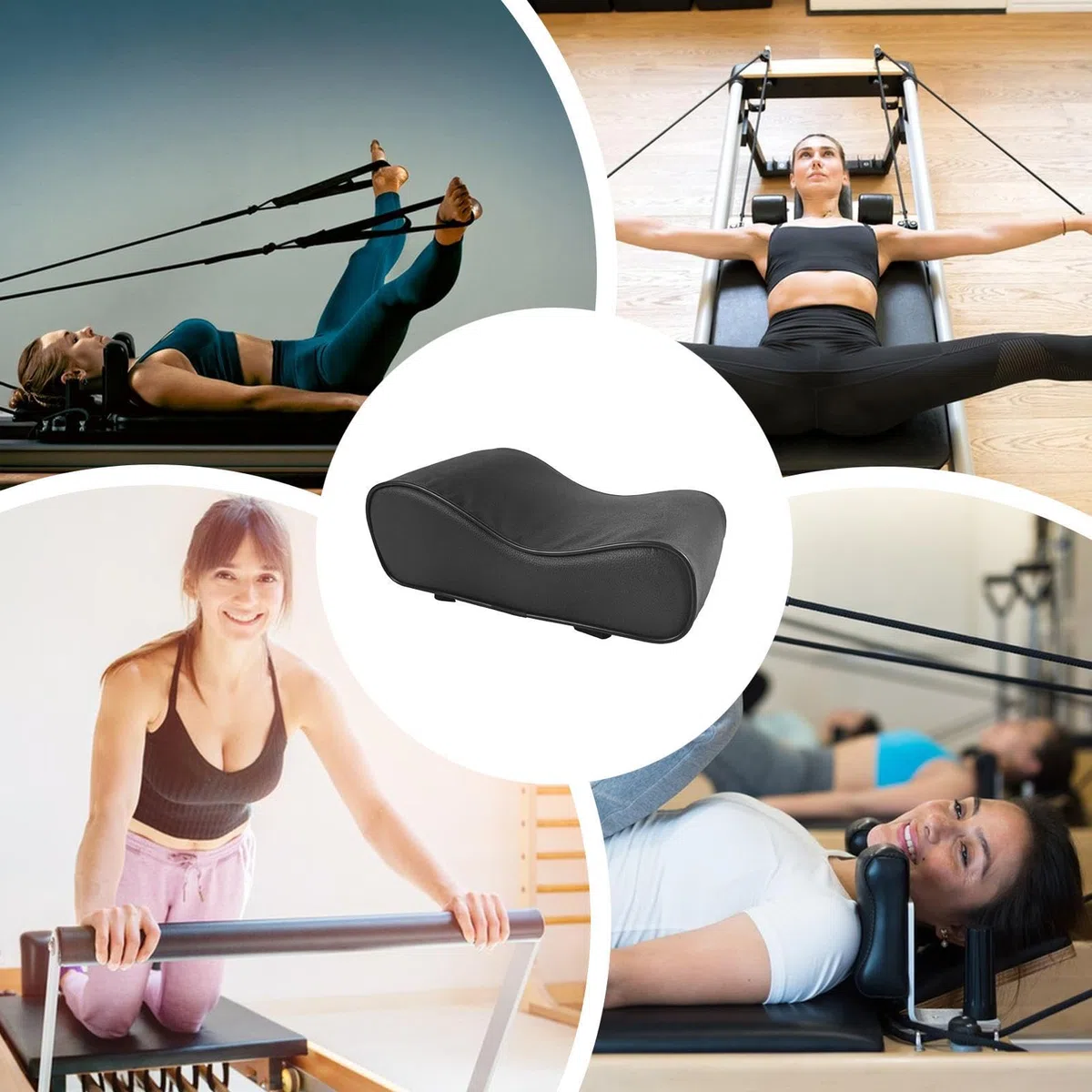 Cuscino Pilates per Testa e Collo - Poggiatesta Pilates in Pelle PU | Cuscino Reformer Multifunzionale per Allenamento Fitness, Yoga, Stretching | Accessorio Pilațes Pêr Uomo Donna Casa Palestra