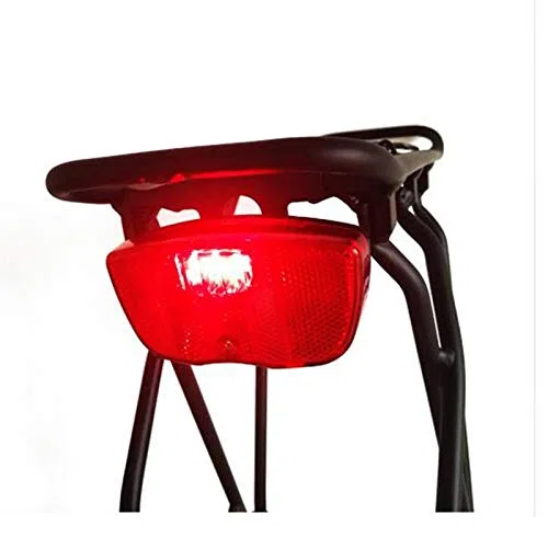 Luci per Bicicletta Fanale Posteriore LED, Luce di Sicurezza con Batteria per Portapacchi Posteriore