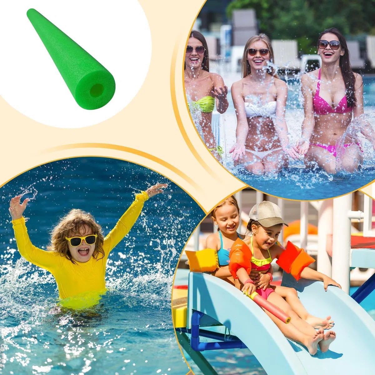 Piscine Gommapiuma | Schiuma Cava Grande - Tubi Galleggianti Piscina Bastoni Nuoto - Per aerobica, lavoretti, feste e sport acquatici