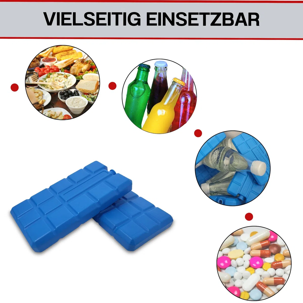 ToCi 6 pile refrigeranti da 400 ml – Elementi di raffreddamento piatti per borsa termica e refrigerante – Batterie riutilizzabili in plastica senza BPA – Cuscinetti refrigeranti per picnic, viaggi