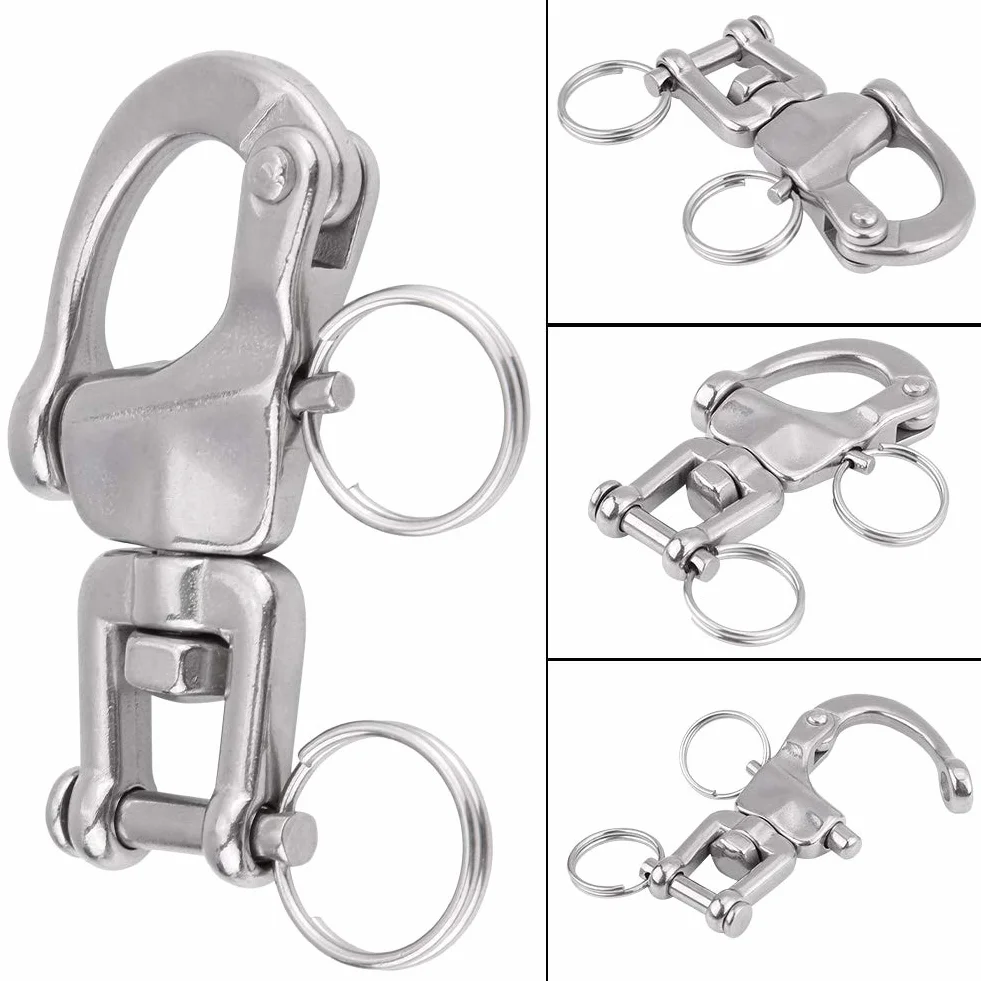 Moschettone girevole a sgancio rapido moschettone a vela per barca Spinnaker Halyard acciaio inossidabile 316(70mm)