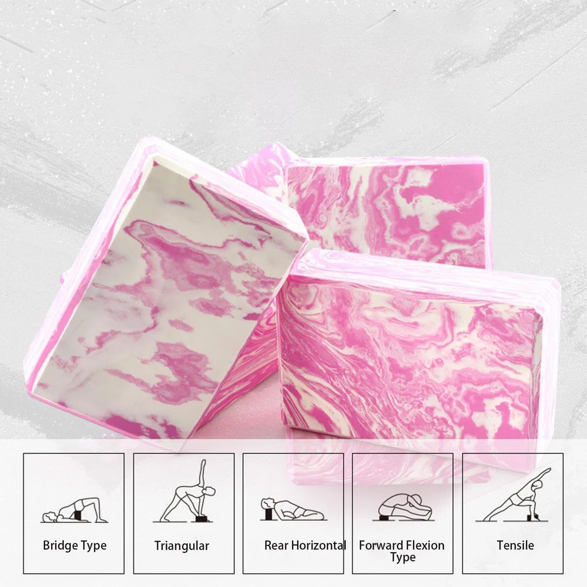 Blocchi da yoga – Blocchi leggeri in schiuma EVA | Mattoni da yoga ad alta densità | Strumento per blocco fitness | 23 x 15 x 7,5 cm, comodi al tatto, accessori antiscivolo per stabilità e equilibrio