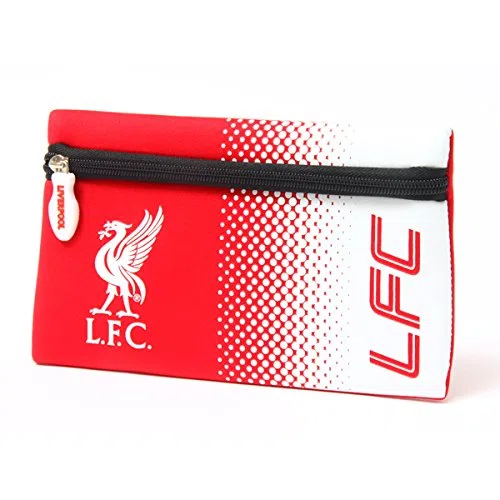Portapenne piatto squadra di calcio in neoprene con cerniera, merchandise ufficiale, Liverpool FC
