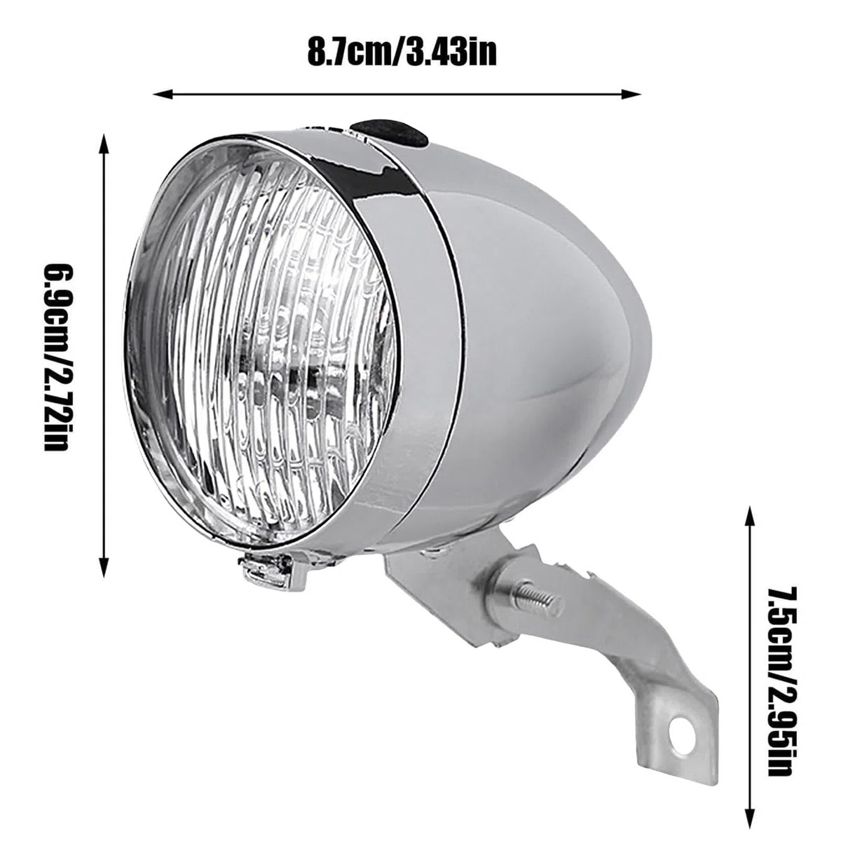 Luce Anteriore per Bici | Lampada Frontale per Bicicletta,Faro Retrò Impermeabile 3 LED Unisex per Ciclismo Notturno da Montaggio Universale a LED