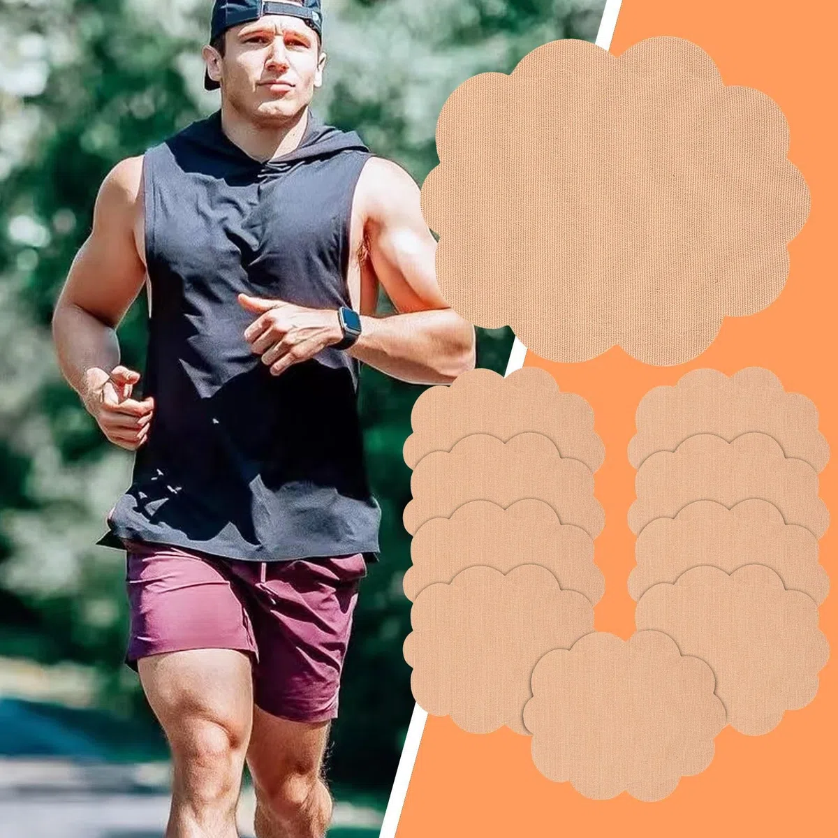 Cerotti Antisfregamento per Cosce - Protezioni Traspiranti per Attrito Interno Cosce | 10 Pezzi Antifrizione Resistenti all'Usura per Fitness Escursionismo Ciclismo Piedi e Gambe