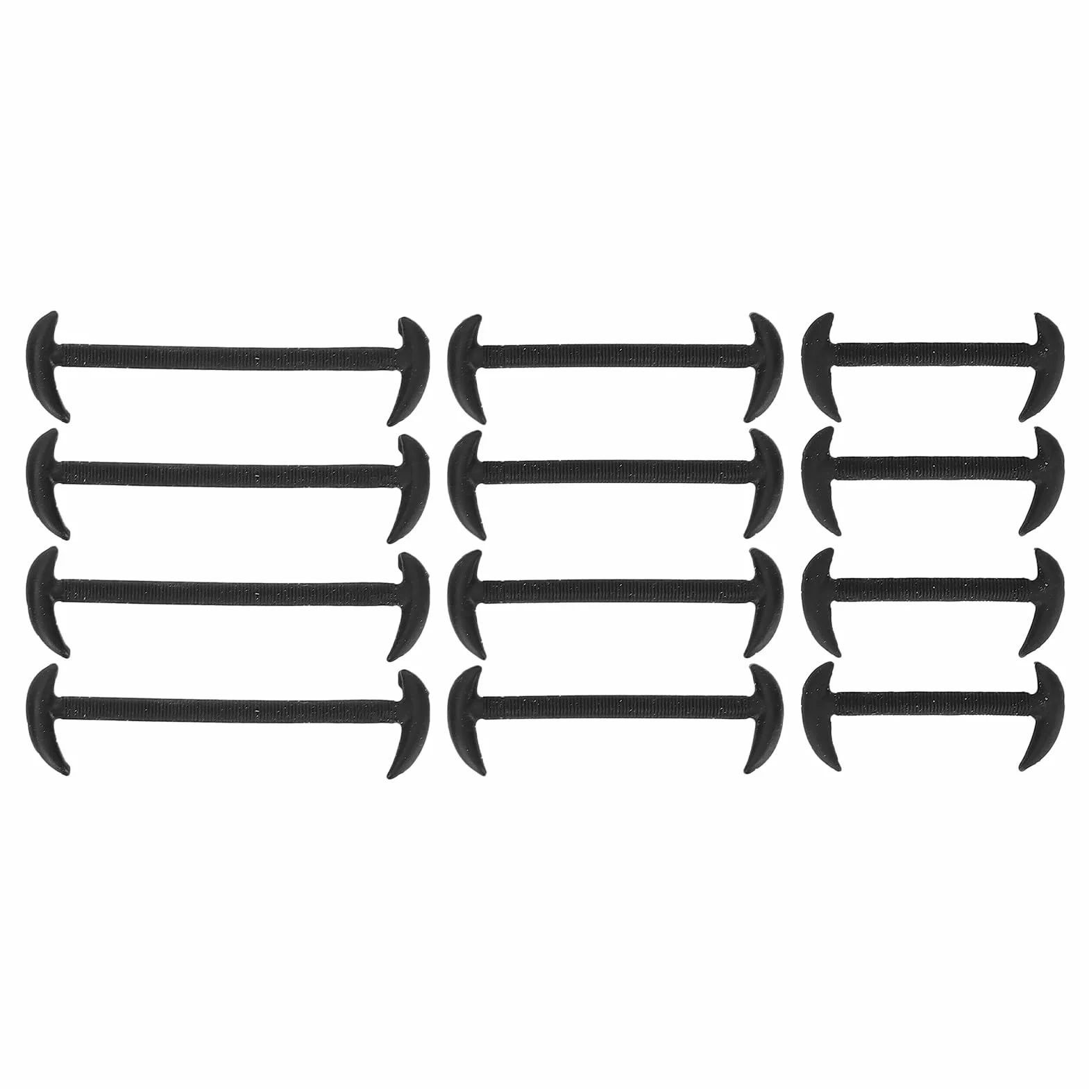 Naroote Lacci Elastici per Scarpe Sneaker 12pc Professional Senza Tiro Cravatta Elastico Silicone