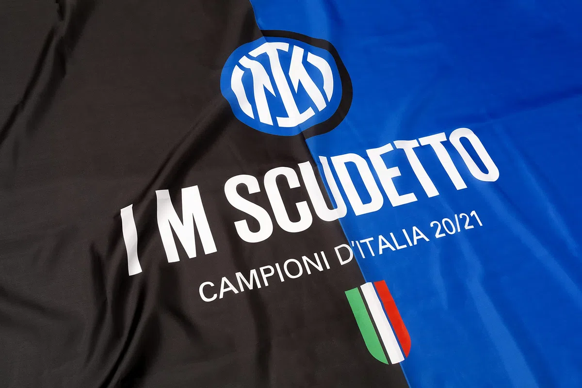 Inter Bandiera I M Scudetto 20-21, Campioni d'Italia, 100x140cm