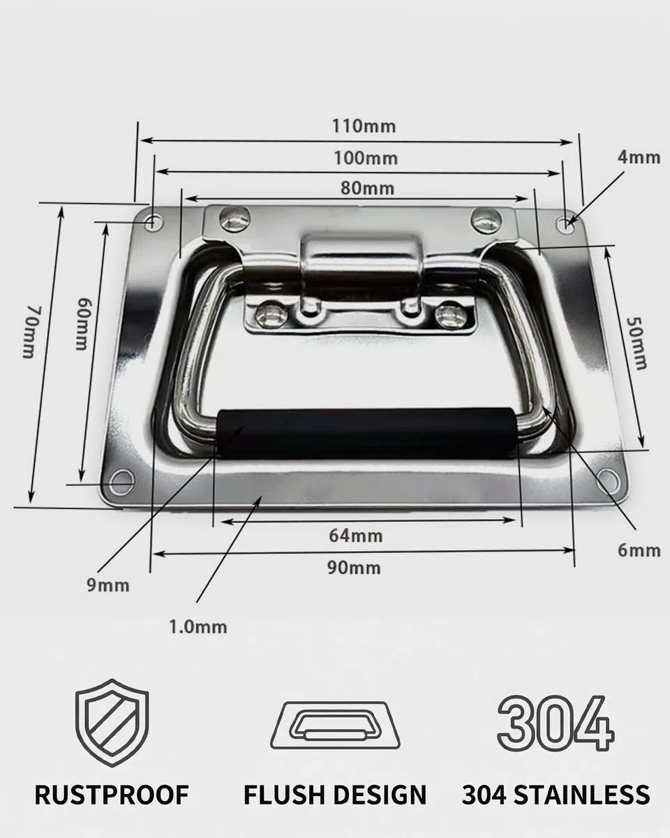 1Pcs Maniglia Boccaporto,Maniglie Marine Maniglia Nascosta Acciaio Inox Maniglia di Tiro Maniglia Sollevamento,Maniglia Multiuso,per Boccaporto Marinaio Armadietto Yacht