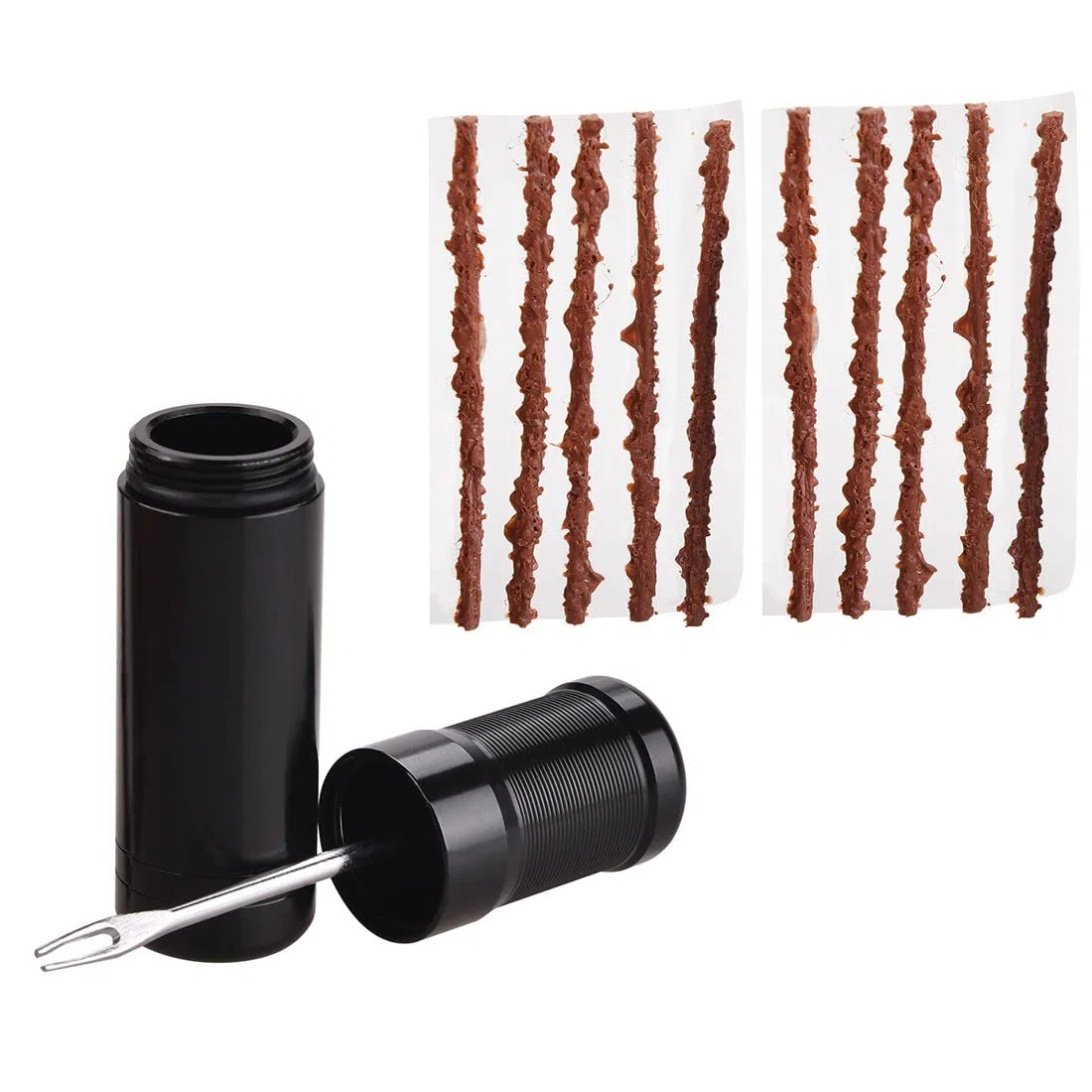 Kit Riparazione Tubeless MTB Attrezzi Bike, Forature per Pneumatici per Bici con 10 pcs di Strisce adesive e 1 alesatore per Foratura per Riparazione Pneumatici Accessori Professionali