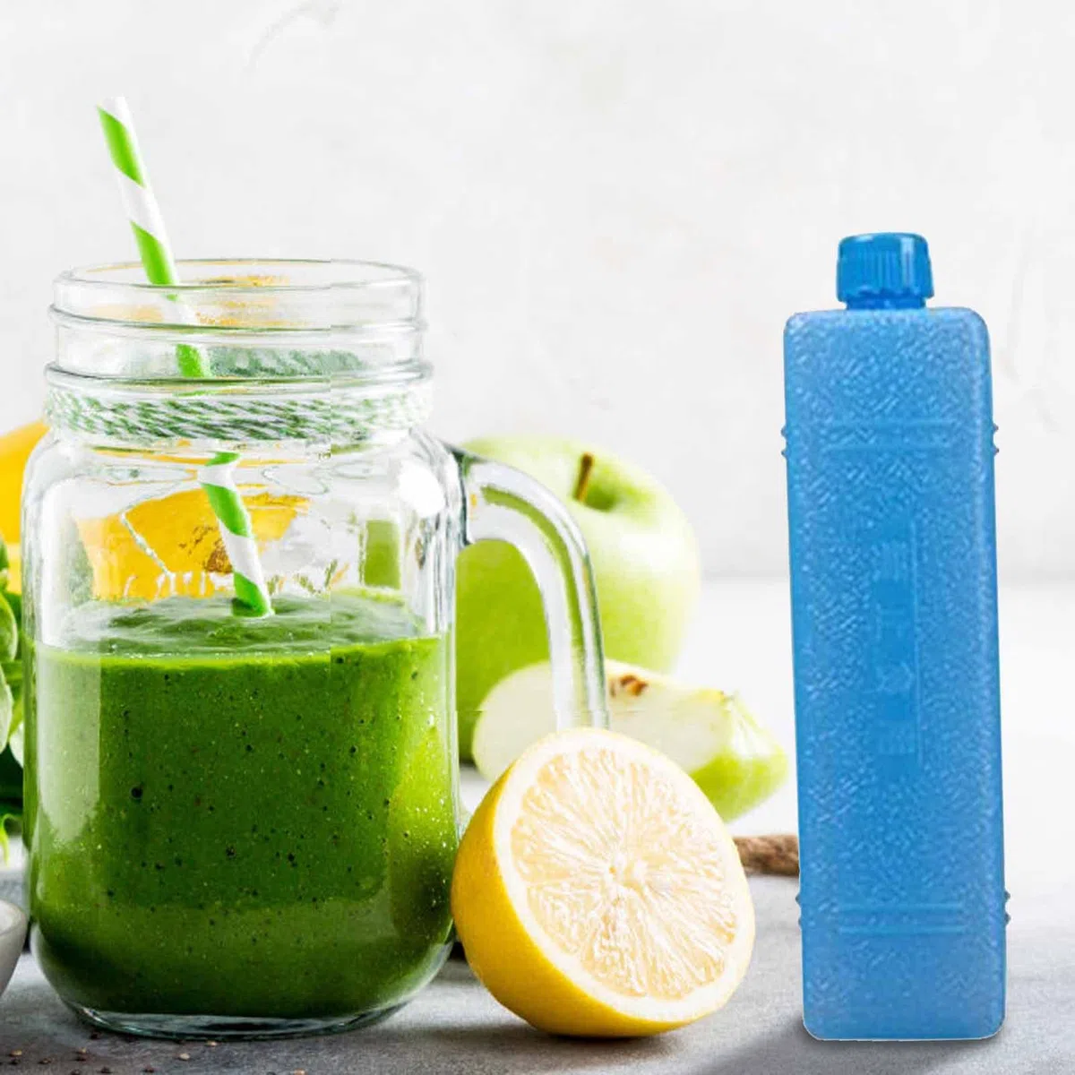 Ghiaccio per Borsa Frigo,Confezioni da 1/3/5 di Ghiaccio per Dispositivi di Raffreddamento, Impacco di Ghiaccio Sottile Riutilizzabile, Scatola di Cristalli di Ghiaccio per Frigorifero
