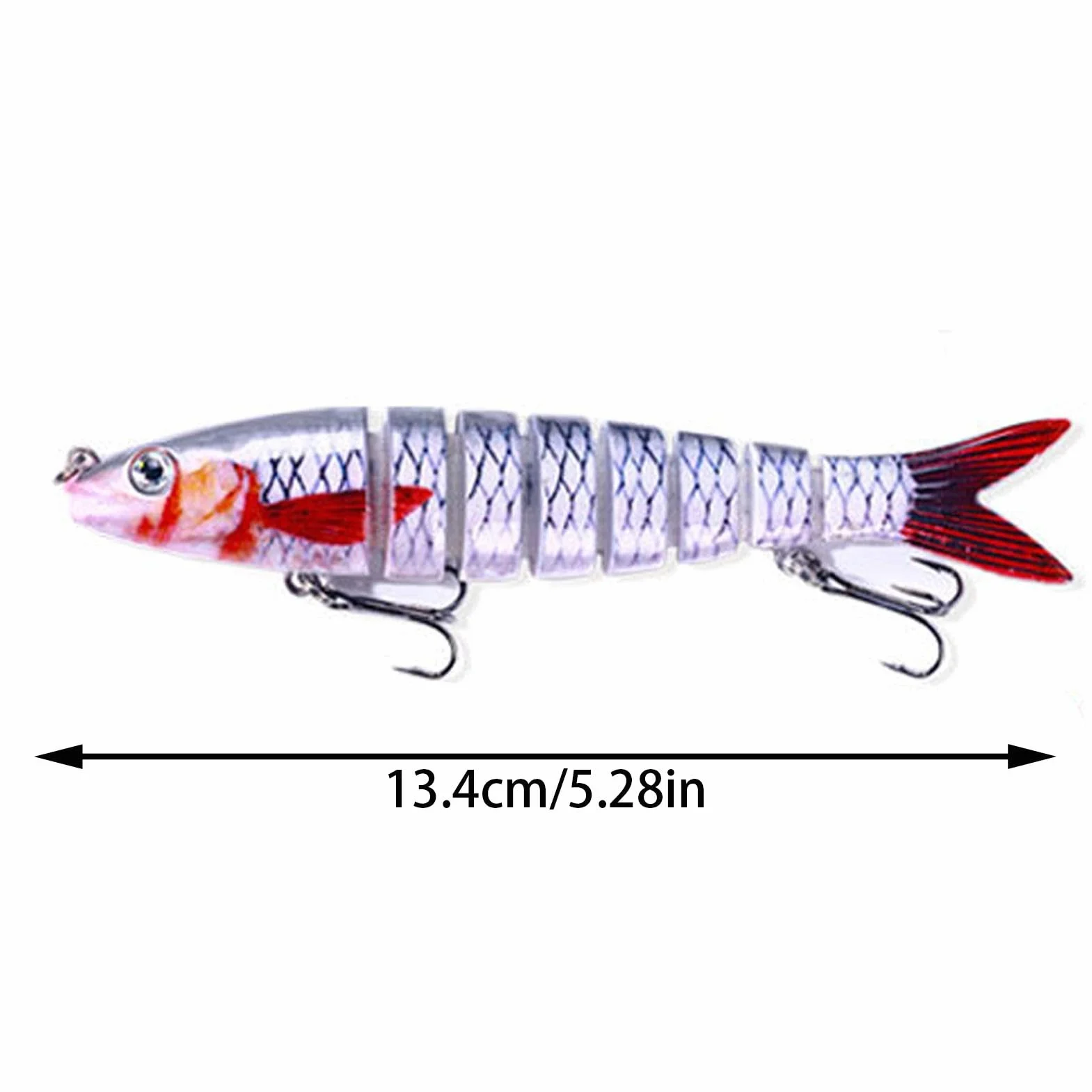 Swimbait Snodati Multipli 8 Sezioni per Pesca Spigola Acqua Salata