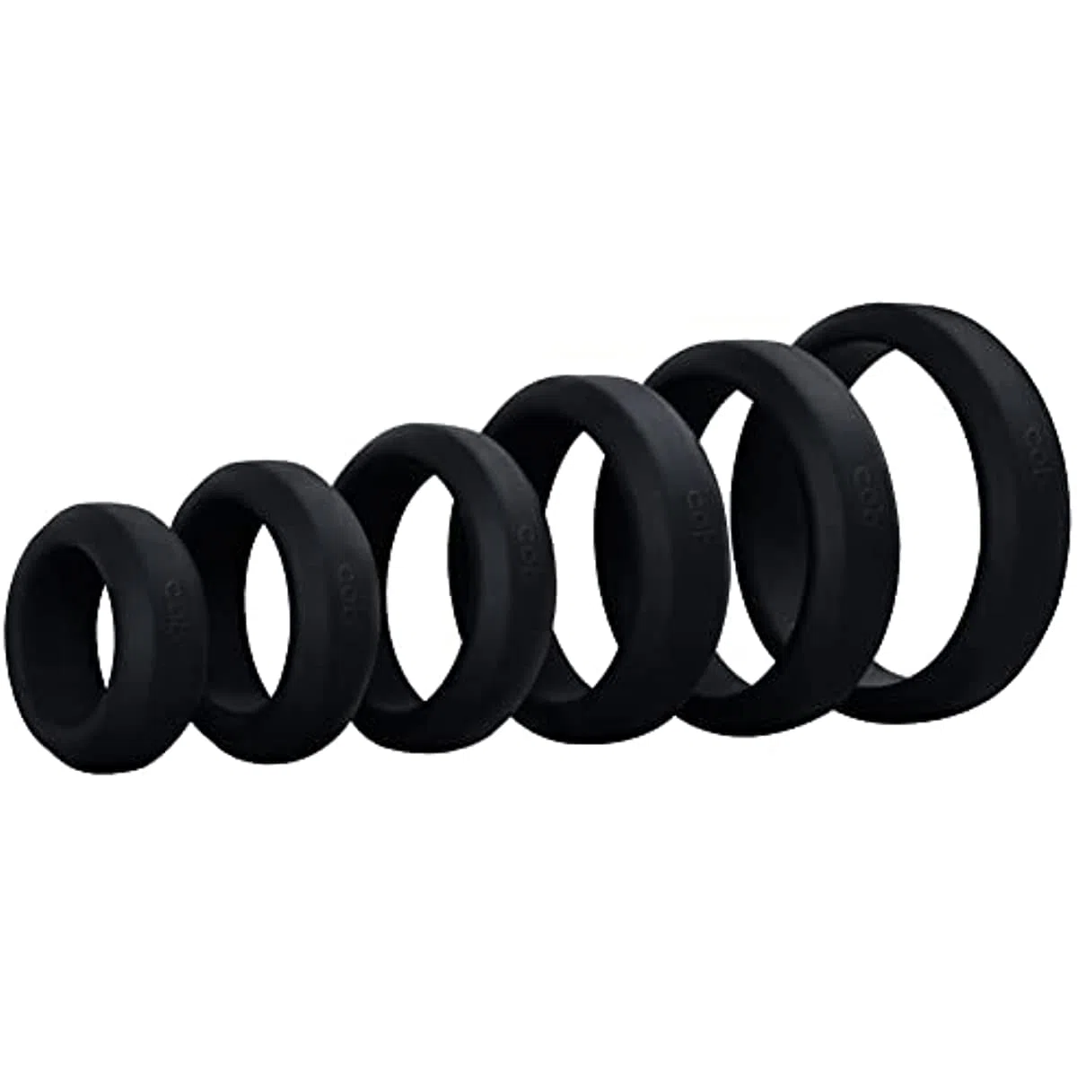 6 Anello di pressione nero Accessori da ginnastica per uomo Anello di silicone nero per uomo