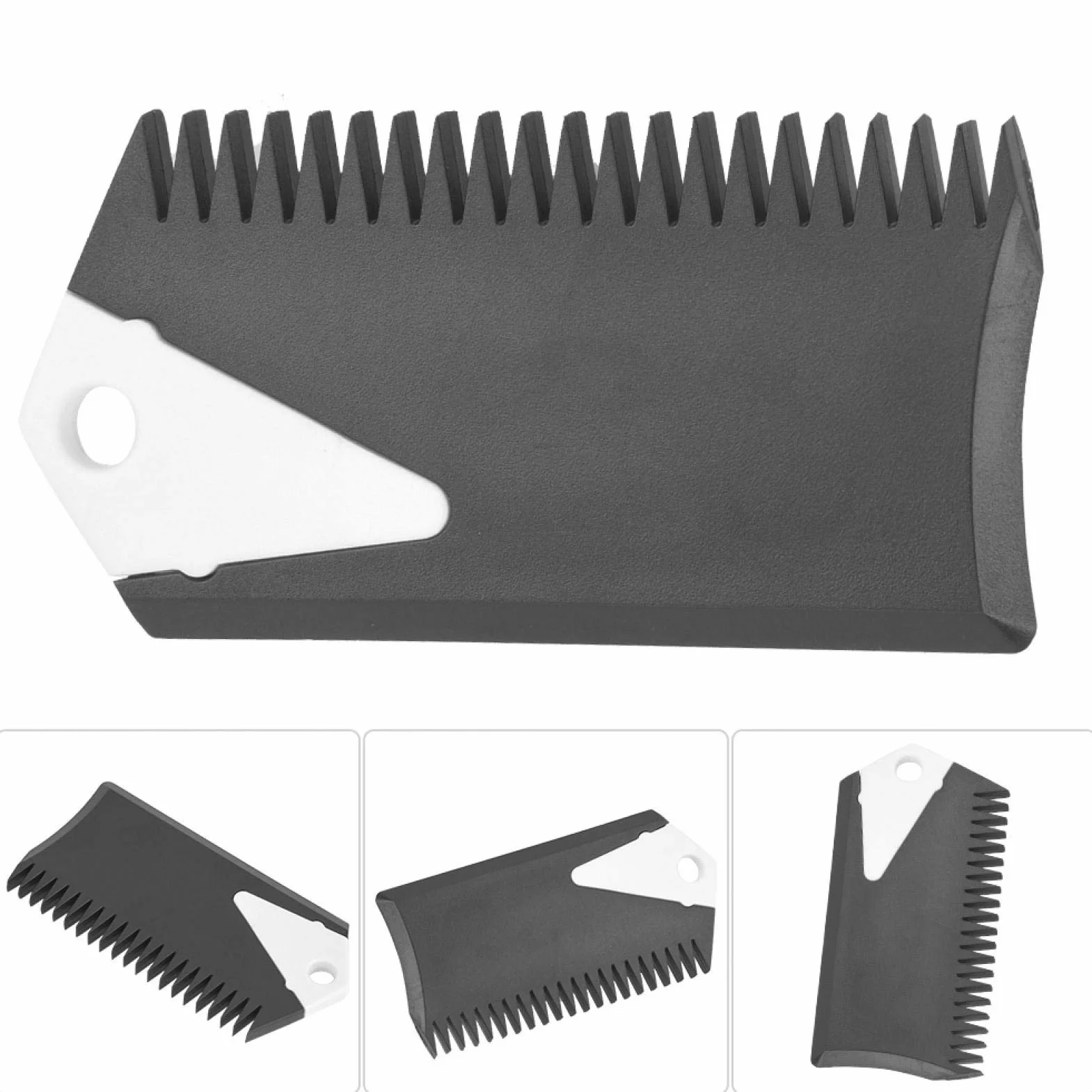 2 pz / set Pettine per Cera per Tavola da Surf, Pettine per Tavola da Surf in PVC e Raschietto per Tavola da Surf Skaeboard Skimboard