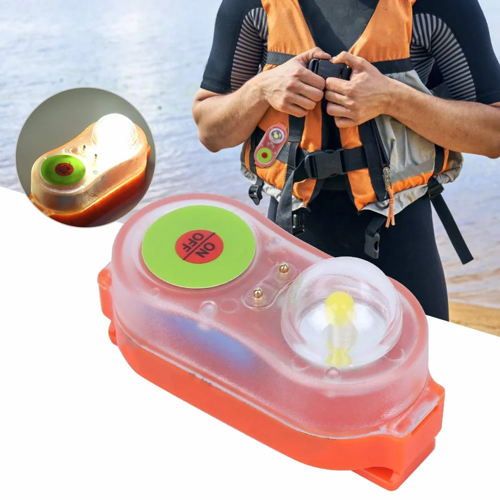 Luce Stroboscopica Giubbotto Salvataggio, Lampada Automatica LED al Litio dell'Acqua Mare Che Si Accende Torcia Elettrica Salvataggio Emergenza Cospicua Attivata Dall'Acqua Ad Alta Intensità