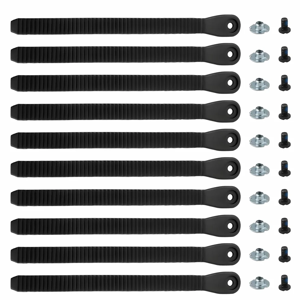 10 Pezzi Cinturini per Giunti a Piede di Snowboard, Cinghie per Attacchi Snowboard in Plastica Accessori Caviglia Scaletta Cinghia di Ricambio Binding Snowboard Strap Vincolanti per Scal