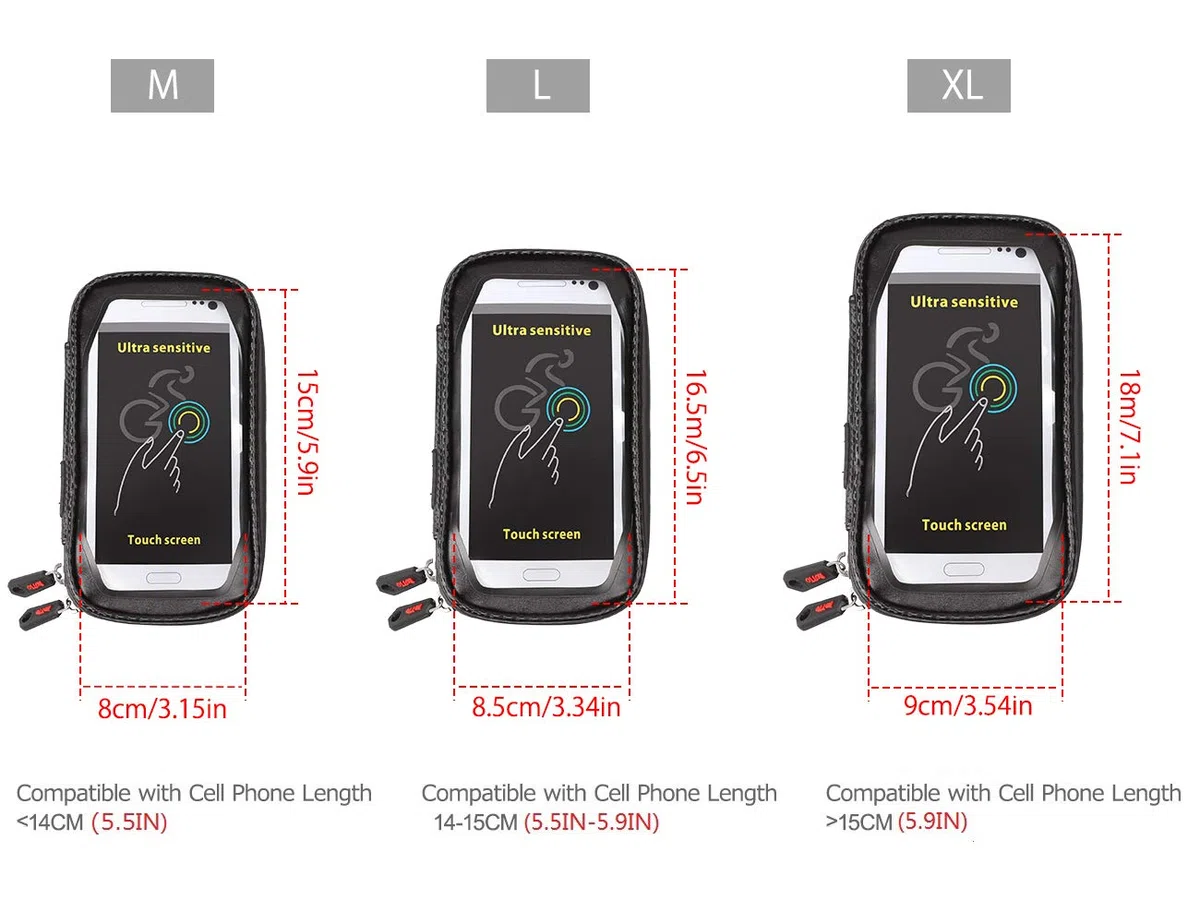ROTTO Porta Cellulare Bici Supporto Telefono Bicicletta Borsa Manubrio Impermeabile con 360°Rotazione
