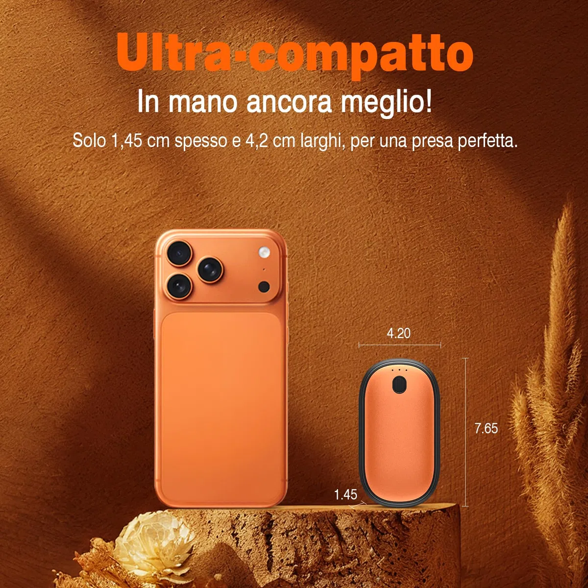 Scaldamani Ricaricabile, 2 in 1 Scaldamani Magnetico 5000mAh, Scalda Mani Elettrici USB-C, Certificato CE UL,3 Livelli di Temperatura, Per Campeggio All'aperto, Caccia e Golf (Blau)