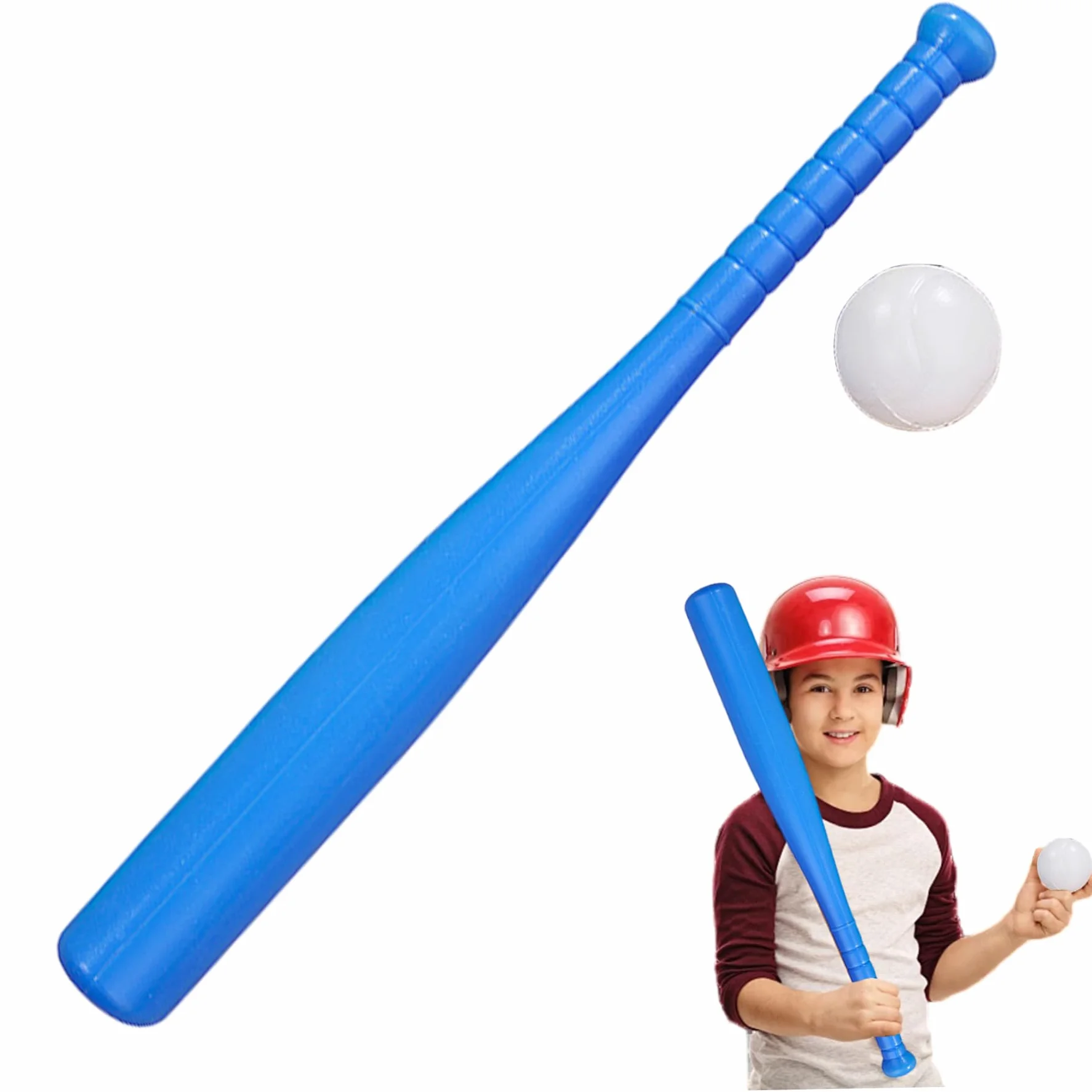Mazza da Baseball per Bambini 17 Pollici Set Plastica Giocattoli Leggeri Sport Interni Esterni