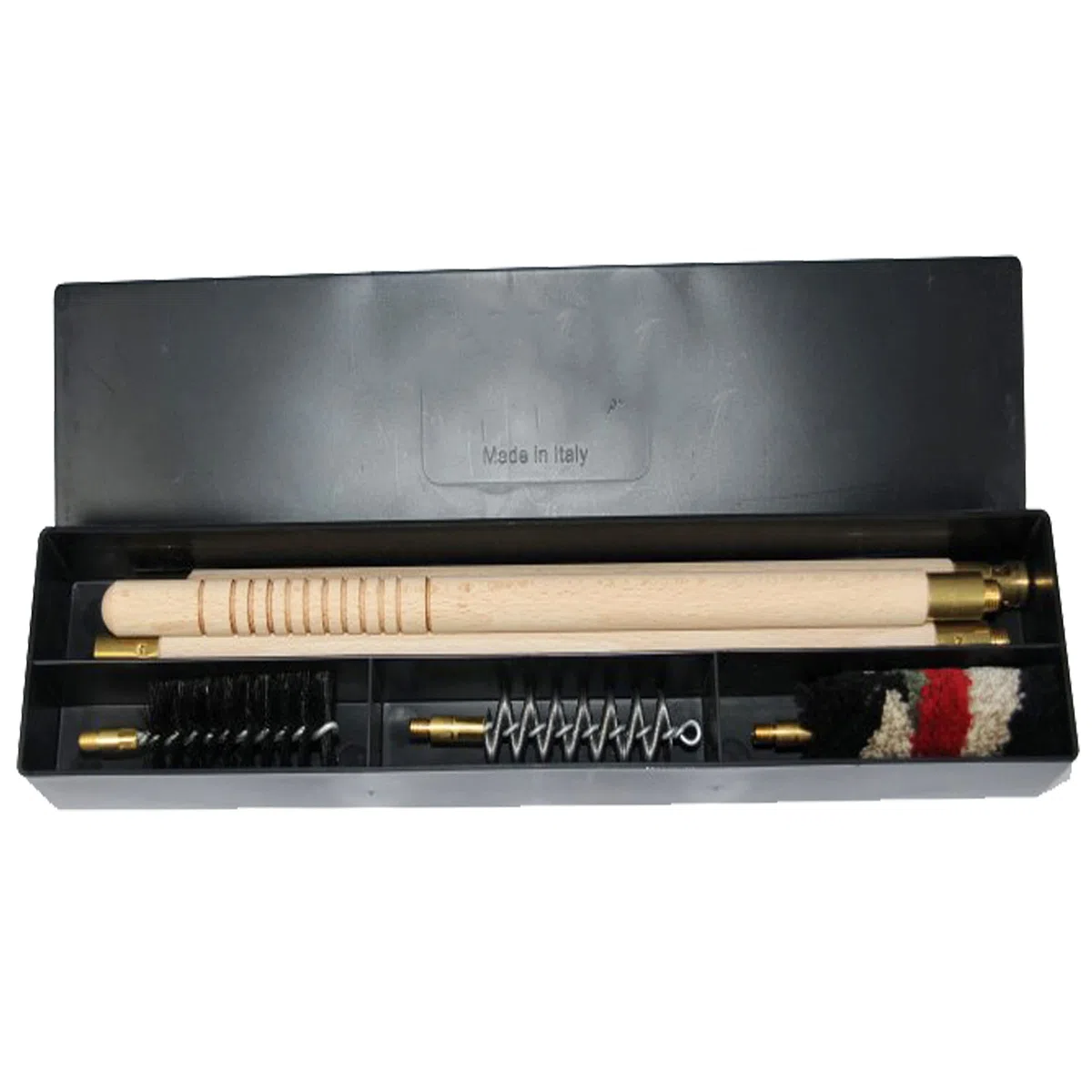 Kit Pulizia Fucile Calibro 12 Completo Scatola Scovoli Asta