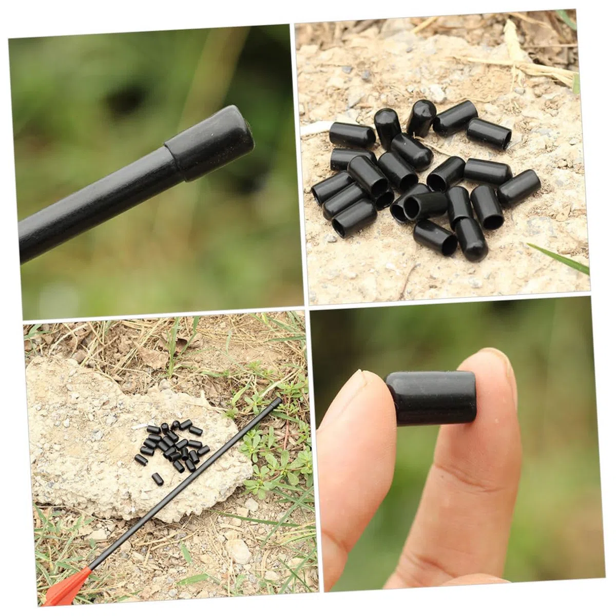 10pezzi Punta di Freccia in Gomma Accessori per Tiro Arco Punte di Freccia in Gomma per Allenamento e Pratica all Aria Aperta