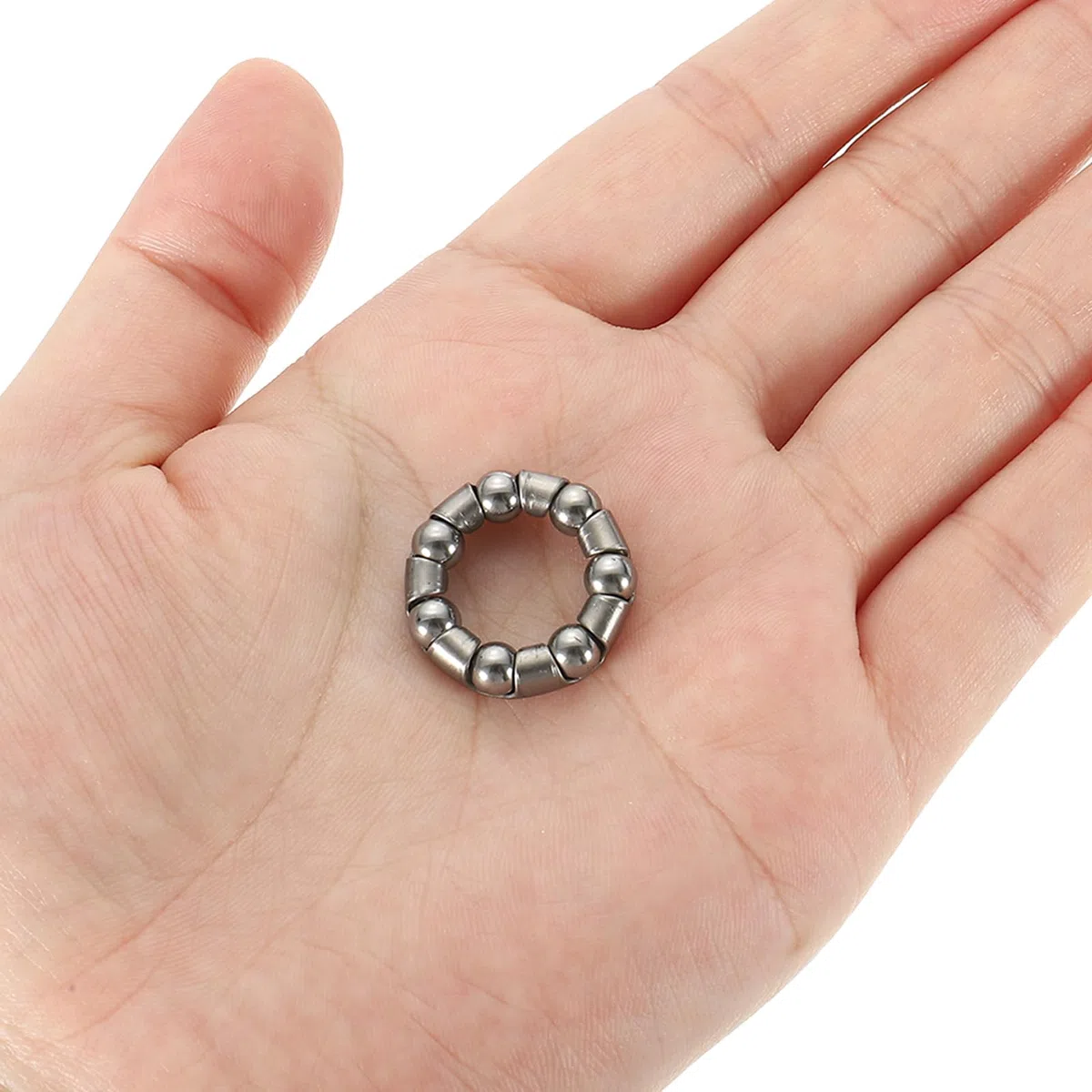 PATIKIL Cuscinetto a Sfera per Pedivella Bici 3/16 Pollici x 7 Sfere, 4pz Cuscinetti Bicicletta in Acciaio Inossidabile Ricambi Accessori per Bici Anteriore Posteriore, Argento