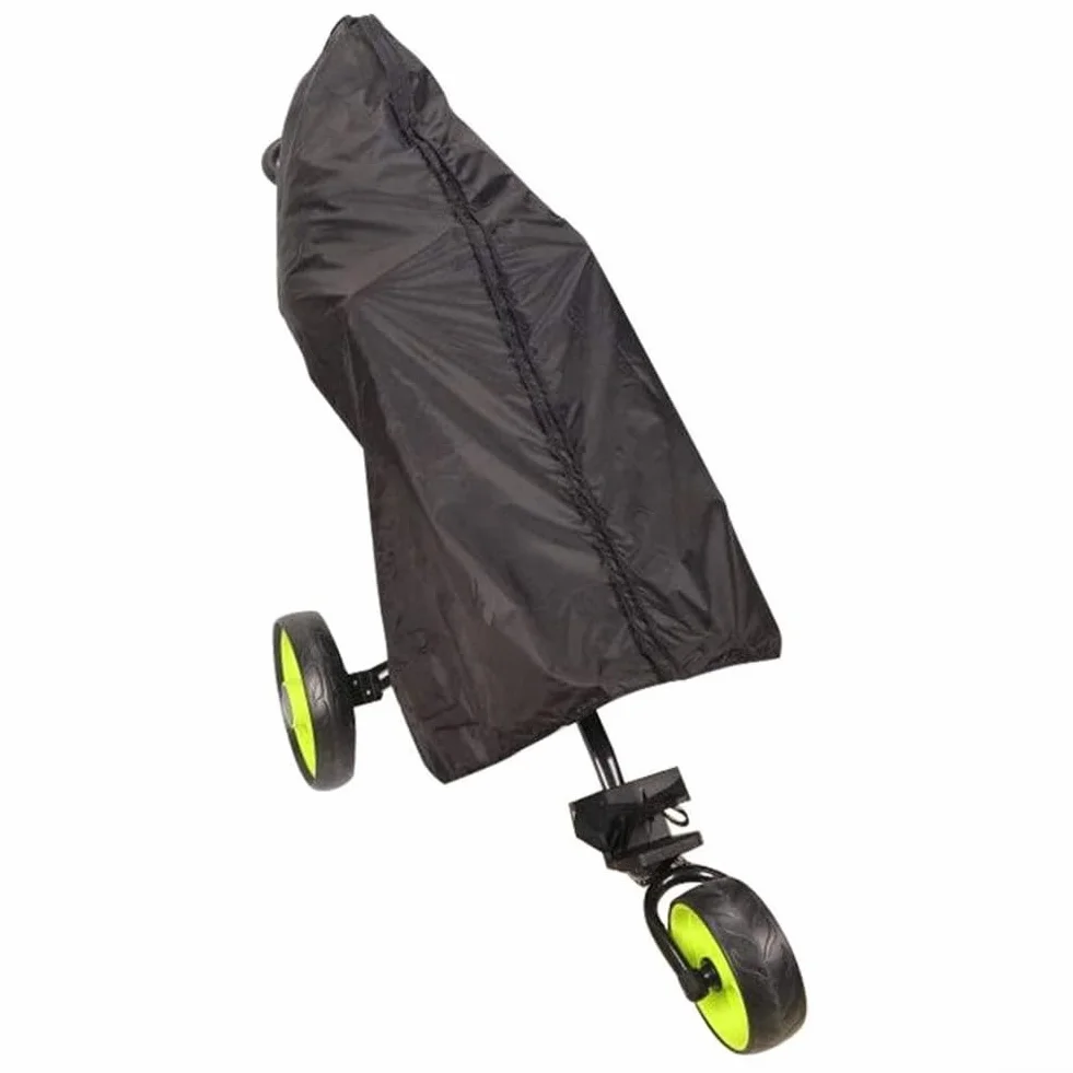 Copertura antipioggia per sacca da golf, impermeabile, in tessuto Oxford Dacron, con chiusura a coulisse, per borse da carrello, protezione da pioggia, neve, polvere, UV, nero, 30 x 62 x 130 cm