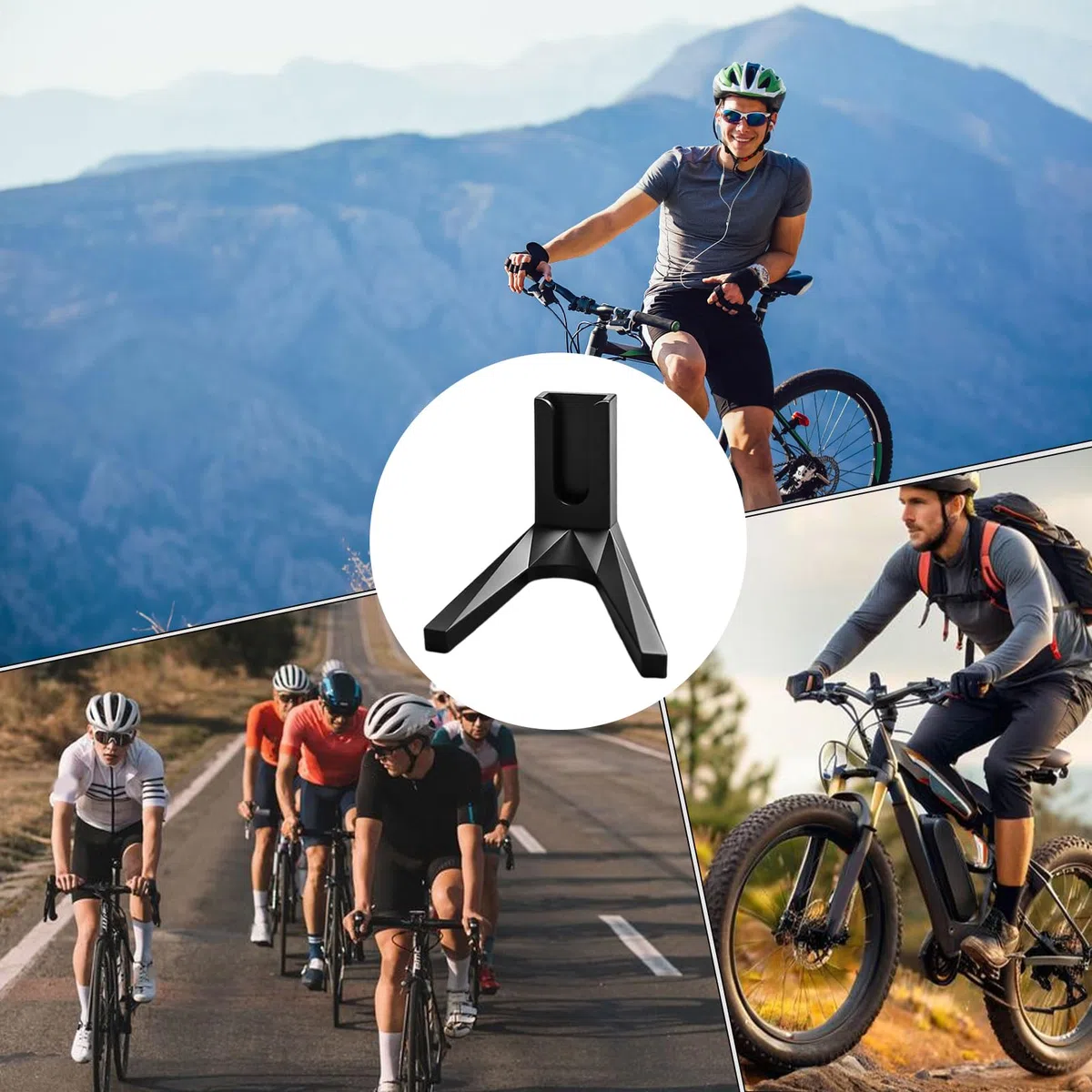Supporto da terra per bici da strada | Supporto per parcheggio a terra per biciclette - Supporto portatile compatto per interni esterni Balcone