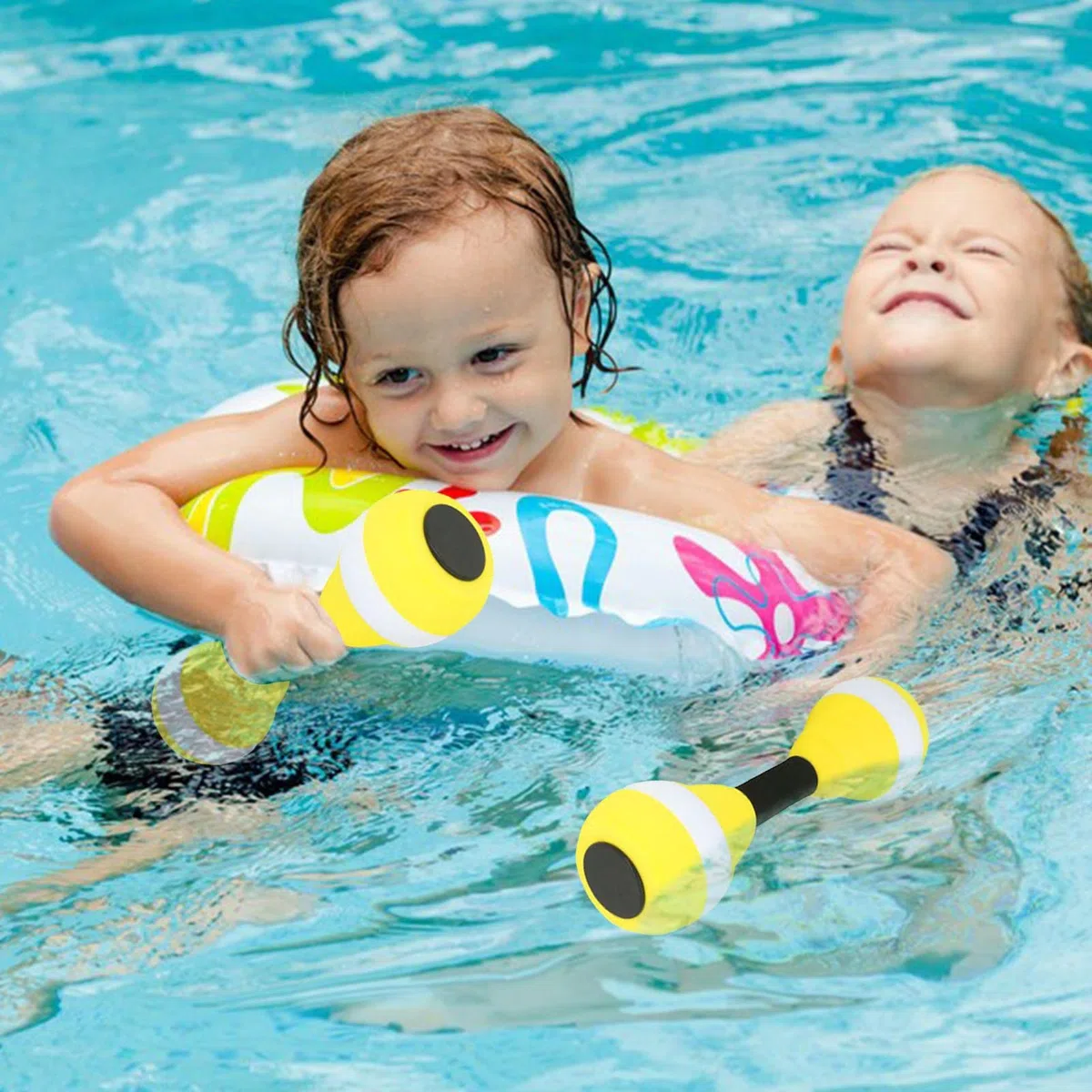 Manubri per pesi per acqua, 2 pezzi, in schiuma EVA, per esercizi acquatici, pesi, morbidi e imbottiti, per esercizi in piscina, acquagimica, acqua gyma, rafforzamento