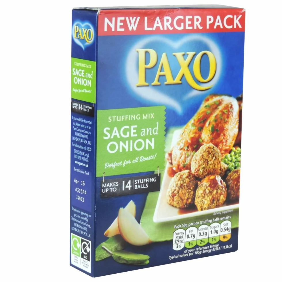 Paxo - Stuffing MIx - Sage & Onion - 190g
