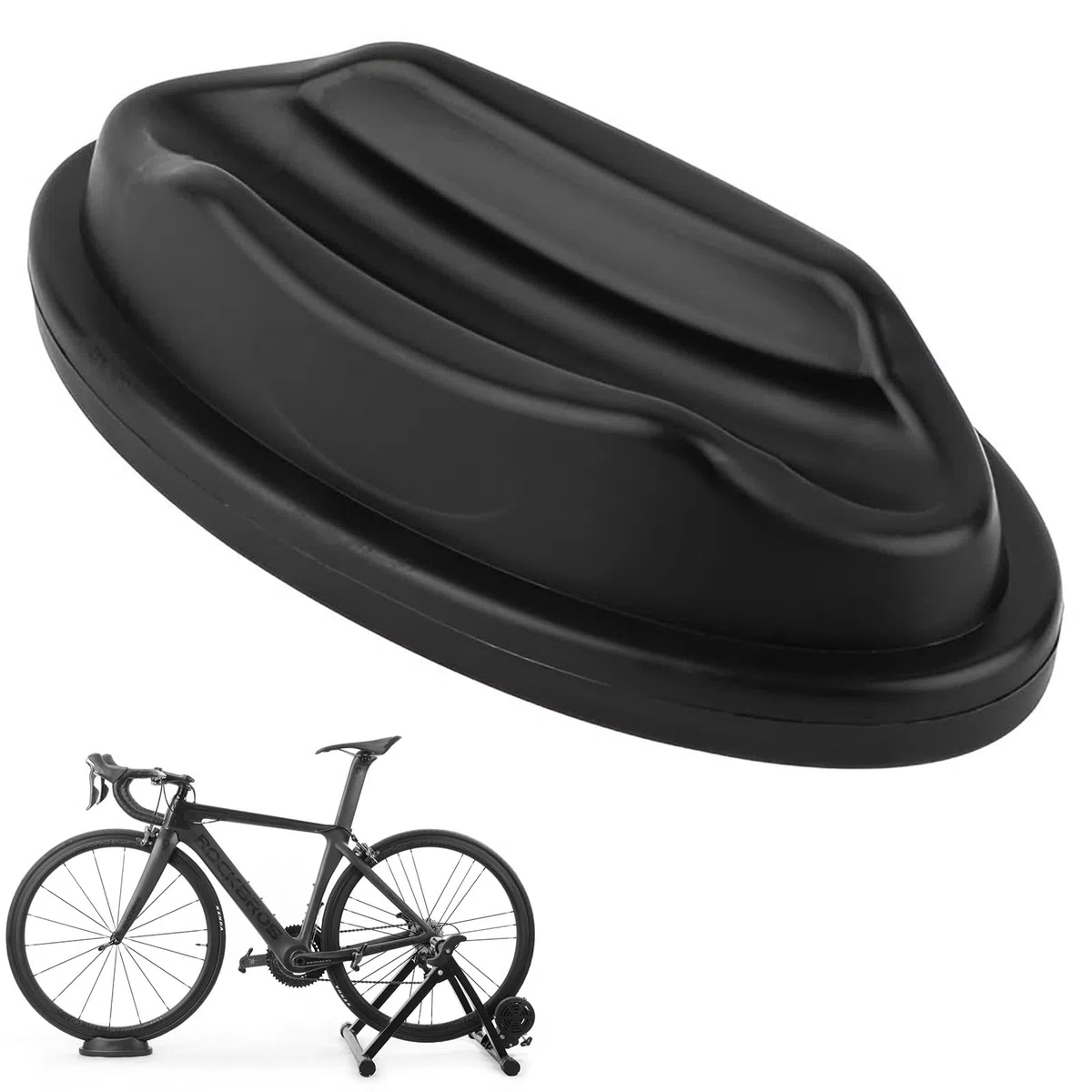 Pedana anteriore a rulli,Bicicletta anteriore ruota riser Block,Supporto ruota anteriore,Mountain bike/bici da corsa Ciclismo Block per allenamento indoor Cycling - nero