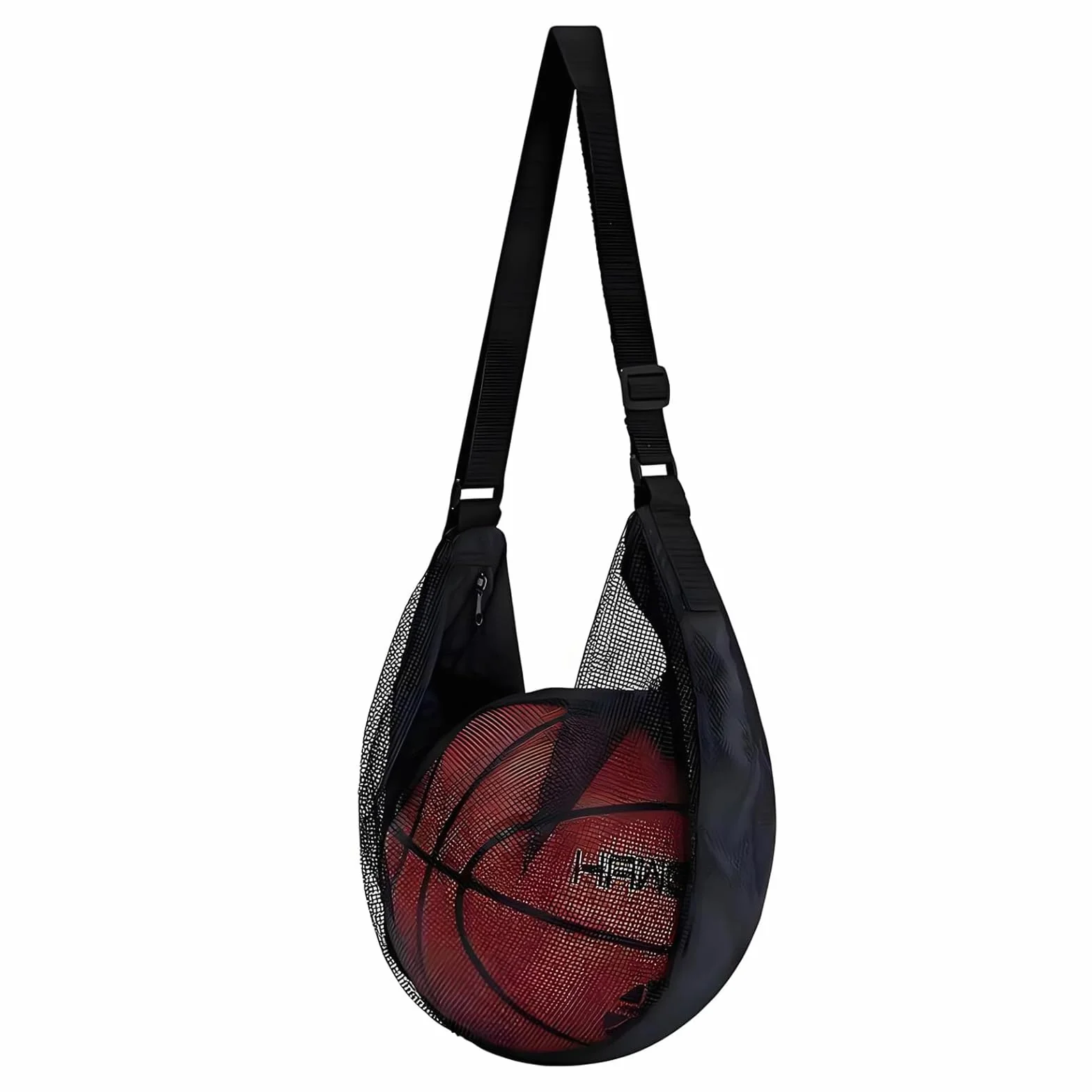 1 Borsa da Basket con Cavo,Borsa per Palloni,Rete resistente per palloni da basket e calcio,Zaino per Palla Portatile,Sacco sportivo traspirante,Rete portapalloni portatile per allenamenti,partite.