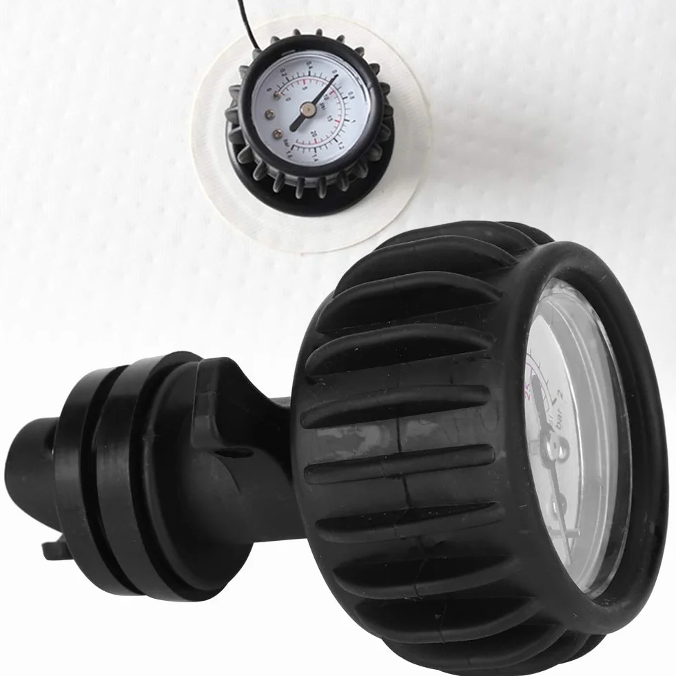 POENVFPO Barometro Singolo per Gommone, Manometro in PVC da 30 PSI, Accessori per Kayak per Progetti All'aperto, Sci Nautico, Surf, ECC.
