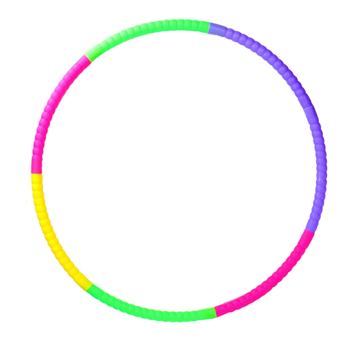 Hula Hoop pieghevole in plastica, 7 sezioni, tubi colorati staccabili, per esercizi, fitness, ginnastica, danza, giochi di addestramento per animali domestici, per bambini e adulti