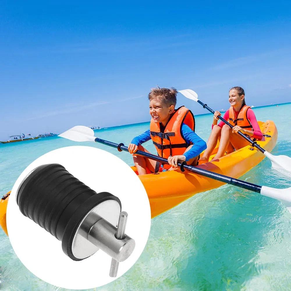 Tappo di scarico per imbarcazione marina con manico a T, tappo di scarico in acciaio inox, tappi in gomma intrecciati, accessori per barche per fori da 32 mm