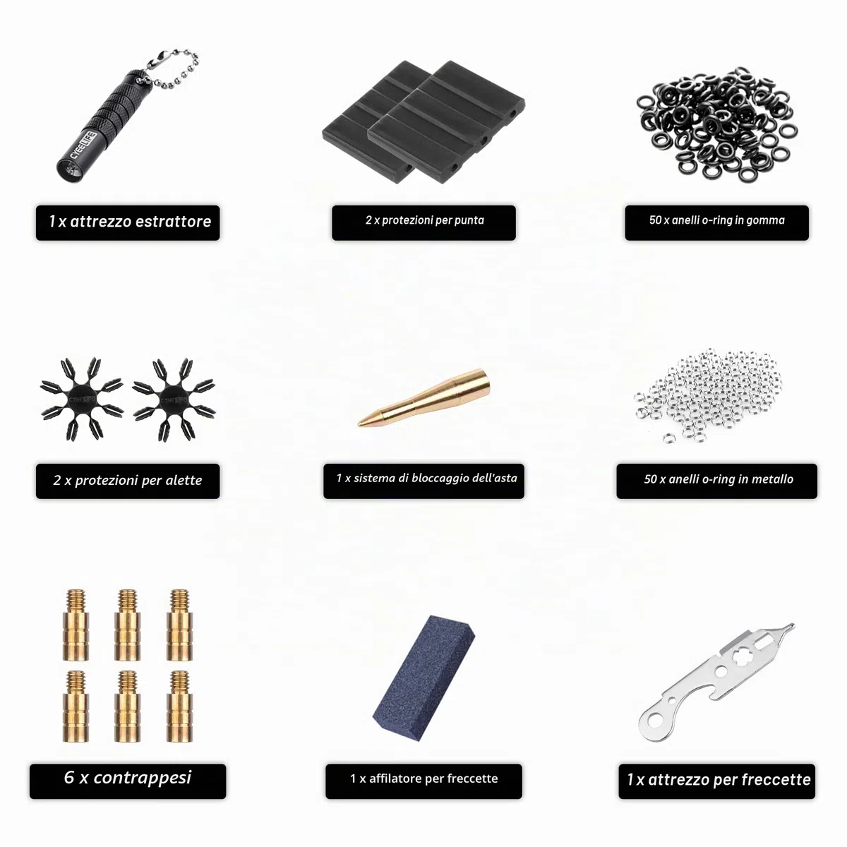 CyeeLife 180 Piece Darts Custom Fit Pack Set, Includes Flights, Shafts, Rubber O-Rings, Flight Protecter And Accessories